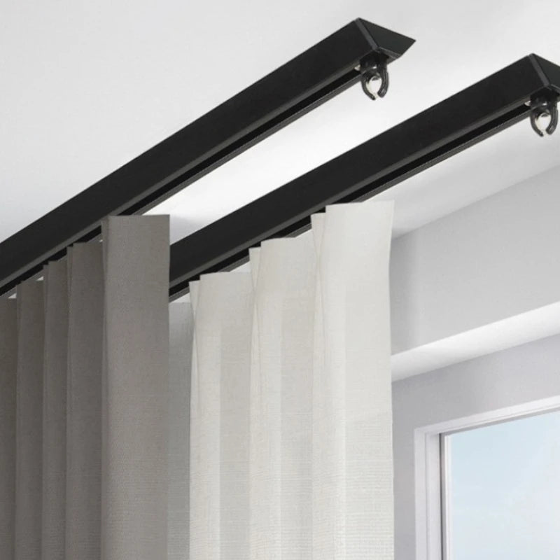 Milani No Drilling StrongHold Adhesive Curtain Track - Easy Installation Heavy Duty Curtain Rod Alternative for Windows, Doors & Home Decor