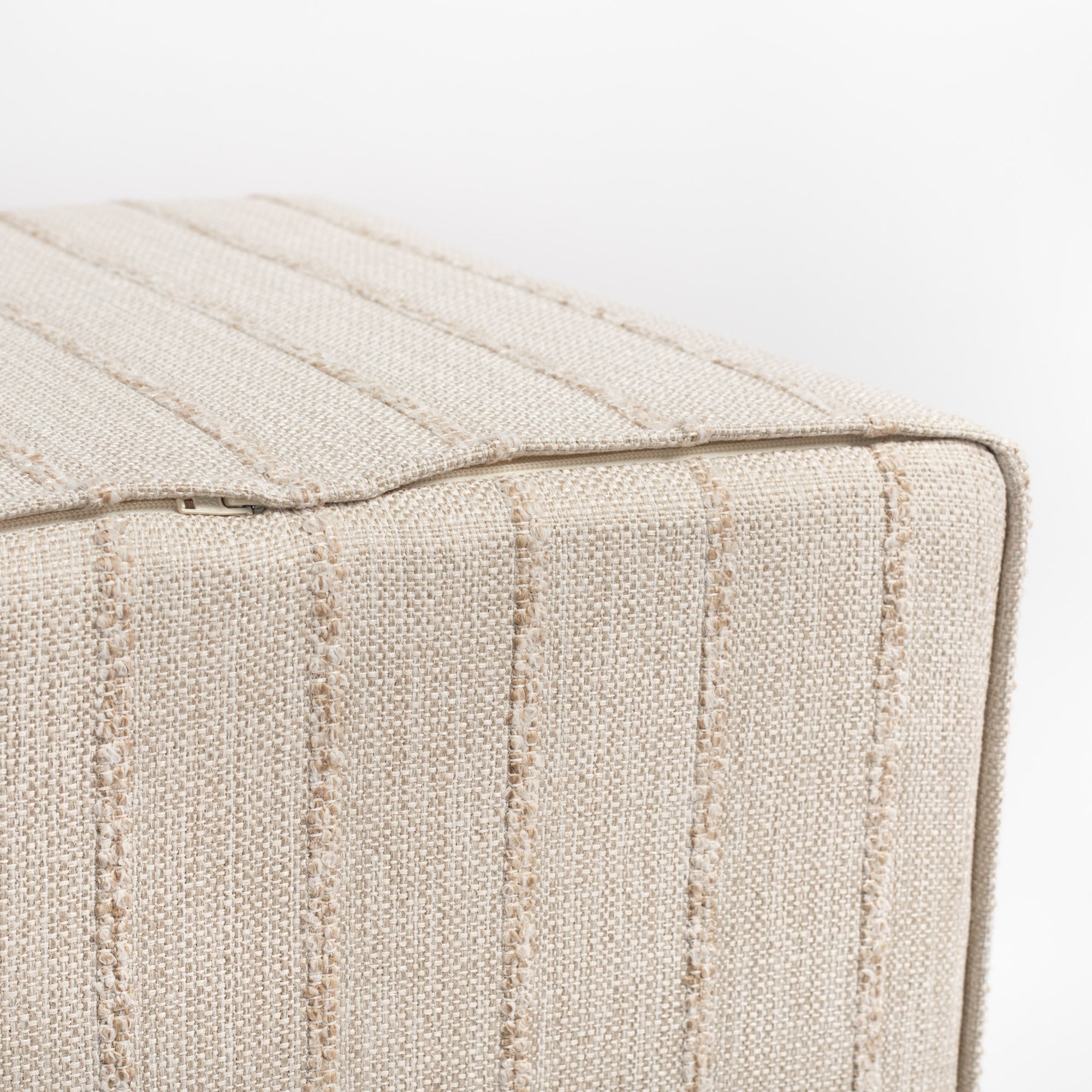 Handmade 16x16 Cube Ottoman with Raffia Weave - Stylish and Durable Footstool for Living Room, Bedroom, or Office Decor