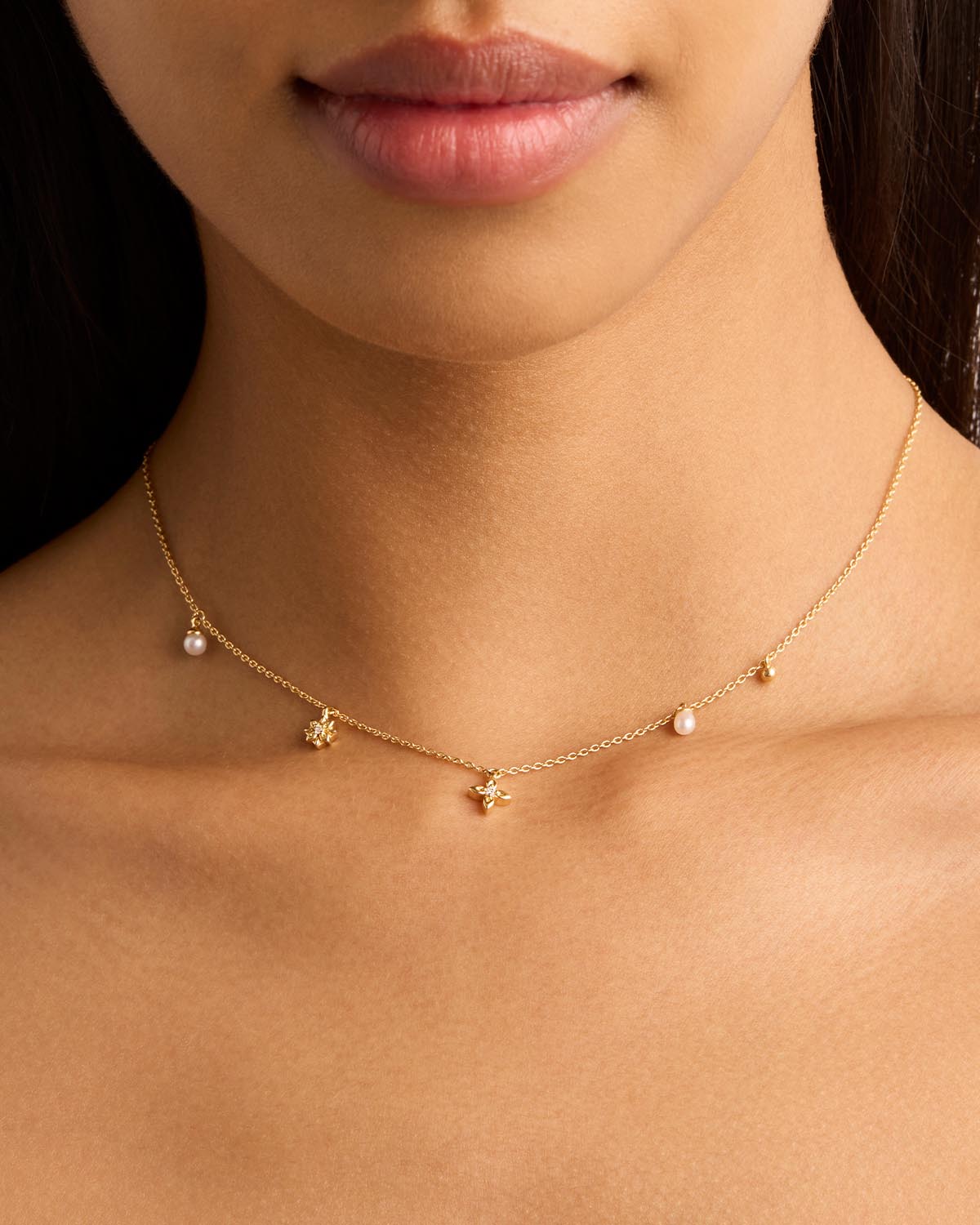 18k Gold Vermeil Live in Peace Choker Necklace - Elegant Minimalist Jewelry for Women - Perfect for Everyday Wear, Gifts & Special Occasions