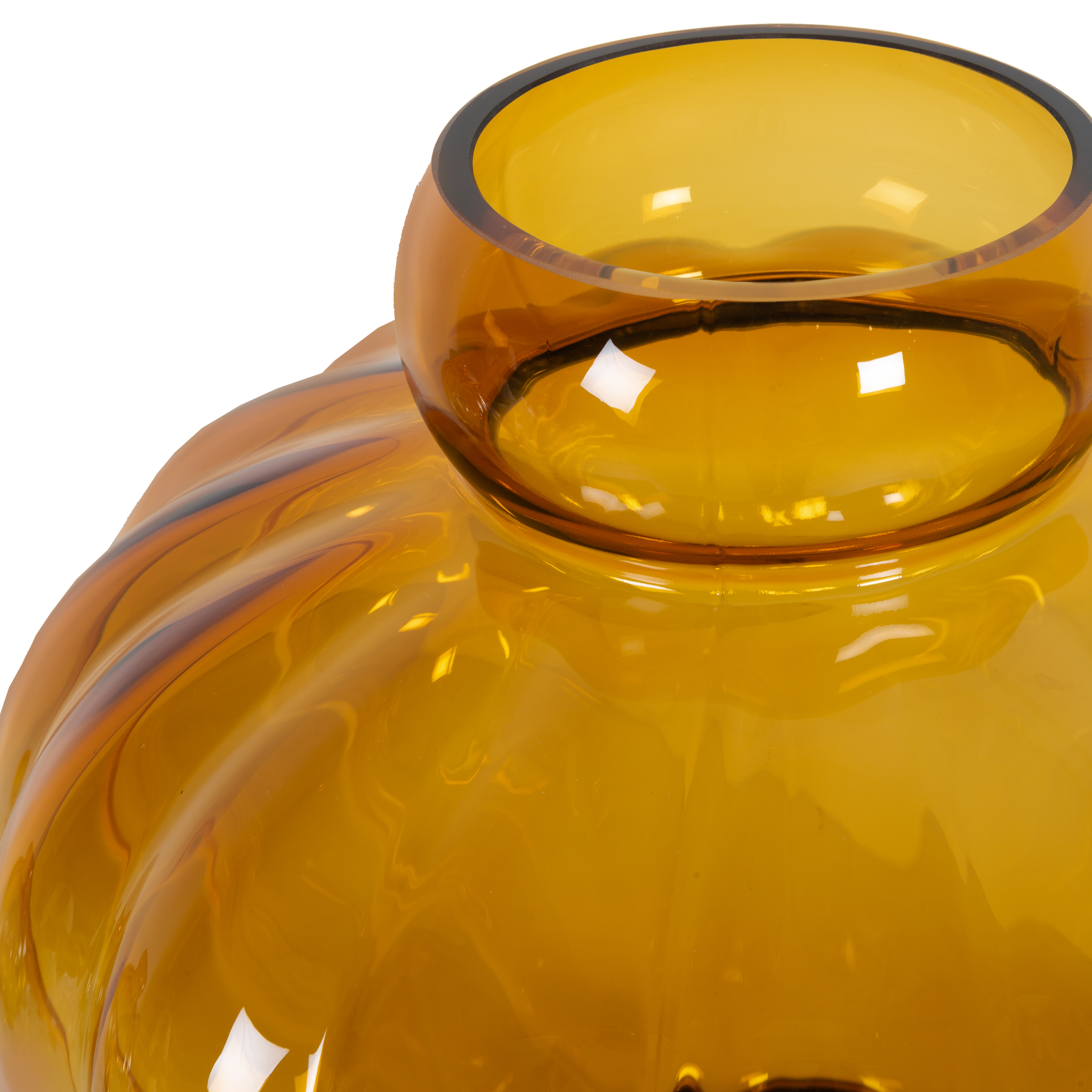Amber Glass Balloon Vase - Elegant Floral Centerpiece for Weddings, Home Decor & Special Events