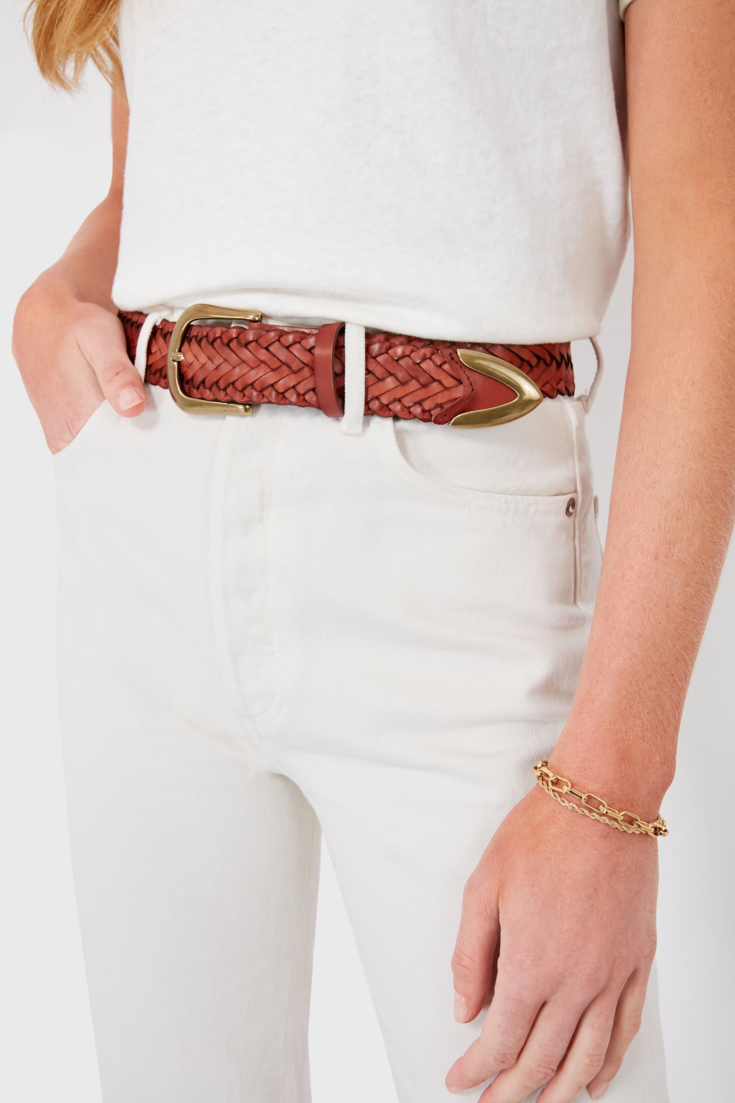 Brandy Tiana Braid Belt for Women – Stylish Adjustable Waist Cincher – Perfect for Dresses, Jeans & Casual Outfits | Fashion Accessory for Everyday Wear & Special Occasions