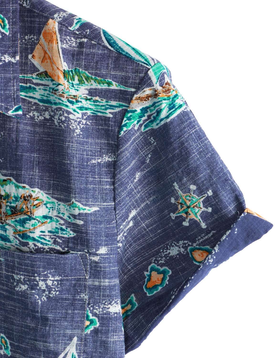 VATPAVE Men's Hawaiian Shirts - Tropical Floral Short Sleeve Button Down Shirt with Front Pocket | Casual Beachwear for Summer Vacation, Luau Party & Island Getaway