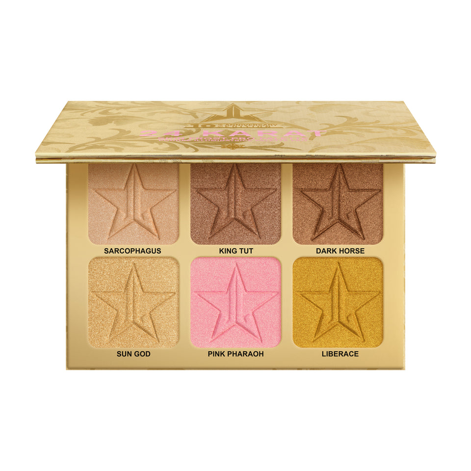 24K Gold Skin Frost Pro Palette - Highlighter & Contour Makeup Kit for Glowing Skin | Perfect for Everyday Glam & Special Occasions