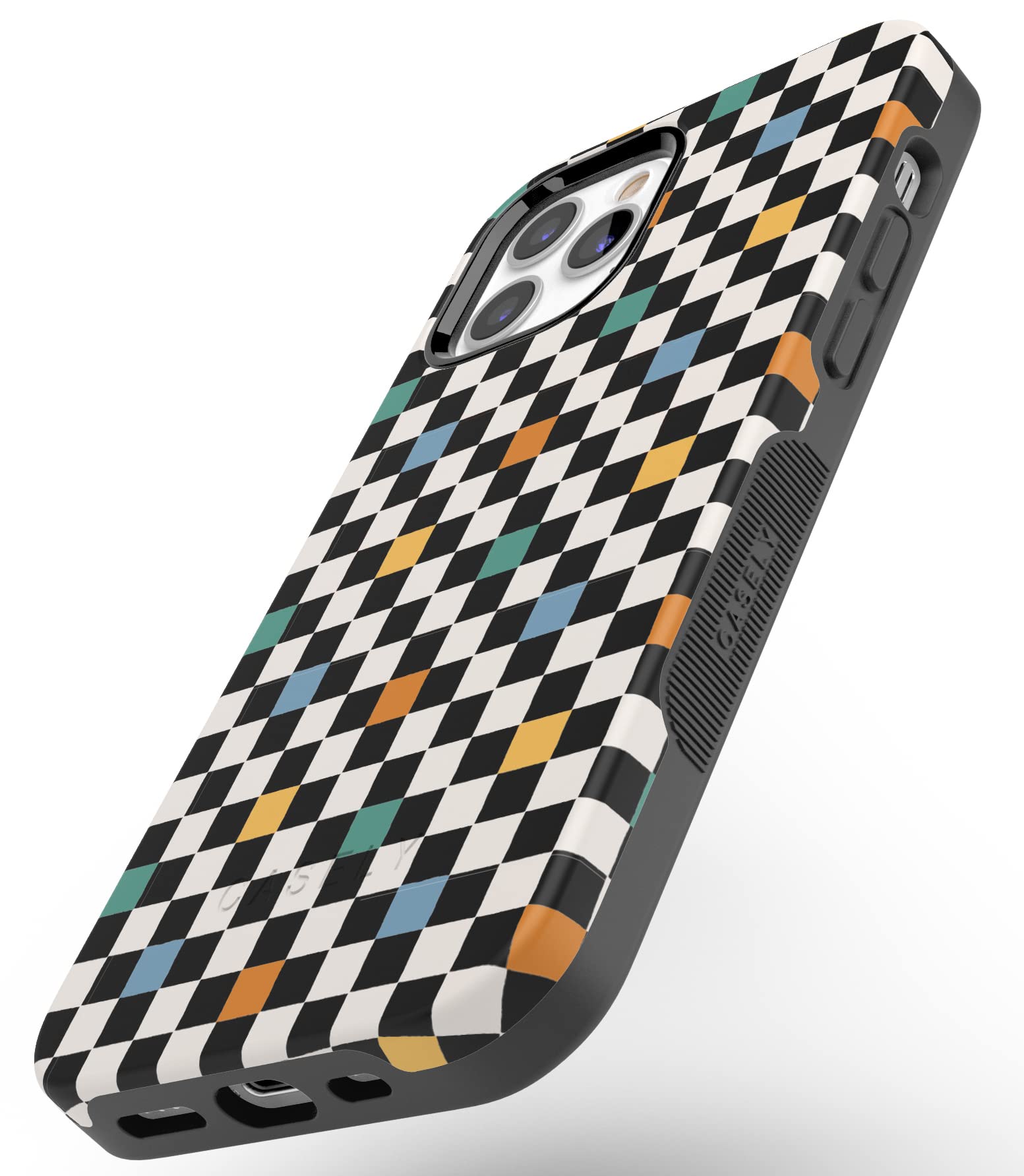 Casely iPhone 11 Pro Max Case - Old Skool Retro Checkerboard Design | Slim Protective Cover for iPhone 11 Pro Max | Perfect for Skateboarding, Music Festivals & Vintage Style Lovers