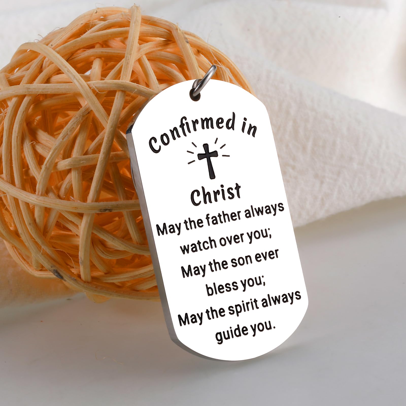 Delujouberst 2025 Religious Confirmation Gifts for Teens - Baptism & First Communion Keychain for Boys & Girls - Easter Basket Stuffers & Christian Keepsakes - Perfect for Easter Celebrations, Baptism Ceremonies, and Youth Religious Events