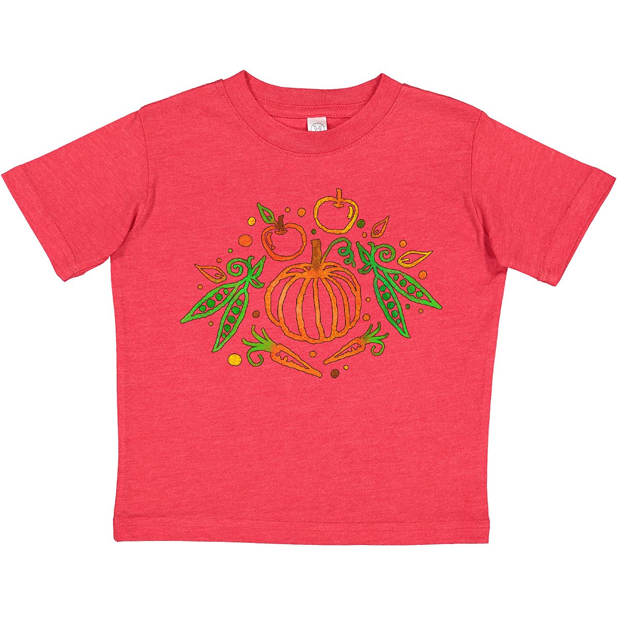 Inktastic Thanksgiving Pumpkin Vegetables Fruit Harvest Toddler T-Shirt - Cute Fall Outfit for Kids, Boys & Girls | Perfect for Autumn Family Gatherings, Harvest Festivals & Holiday Photos