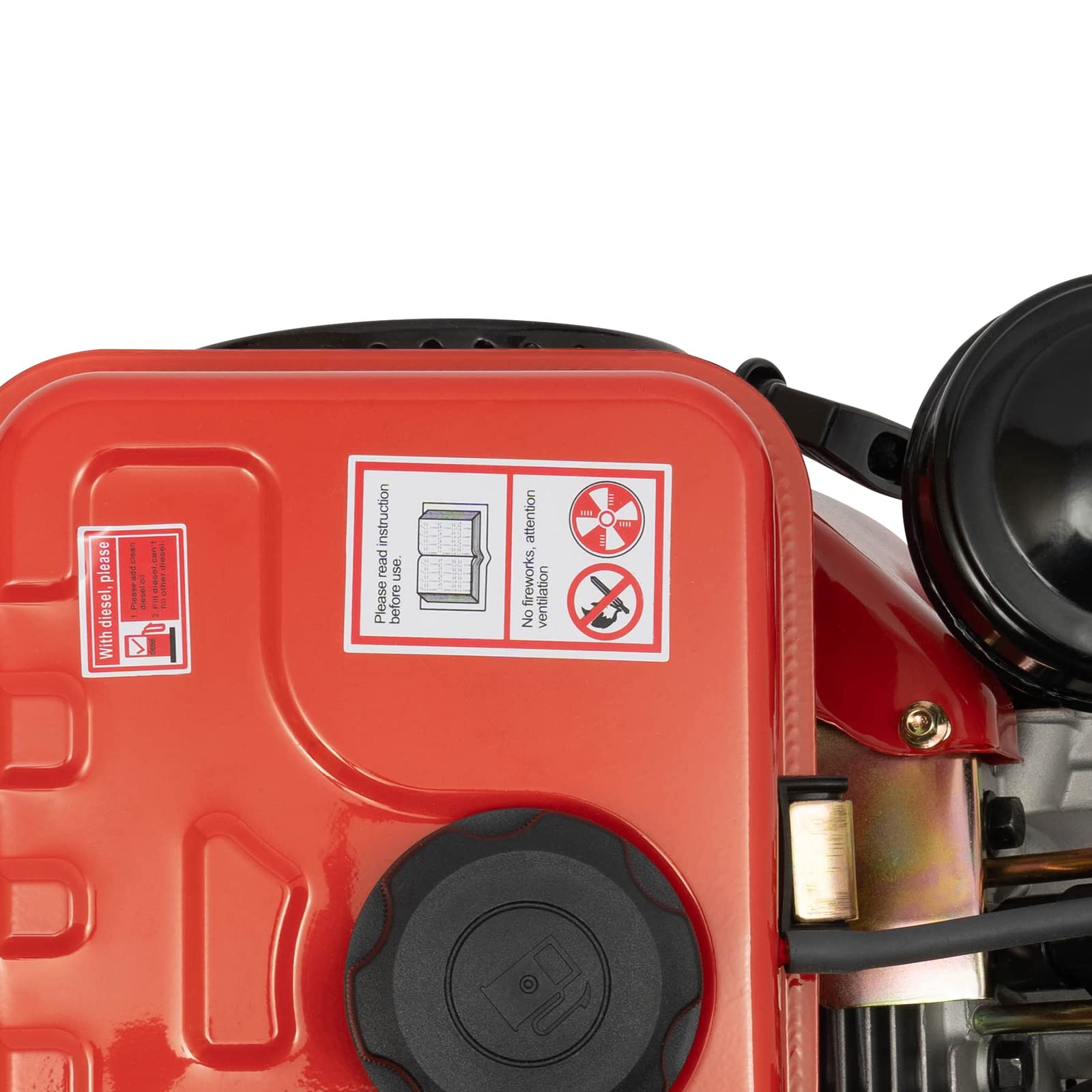6HP 196CC 4-Stroke Air Cooled Gasoline Engine - Single Cylinder Multi-Purpose Motor for Tiller, Generator & Power Equipment - Durable Small Engine for Farming, Construction & DIY Projects