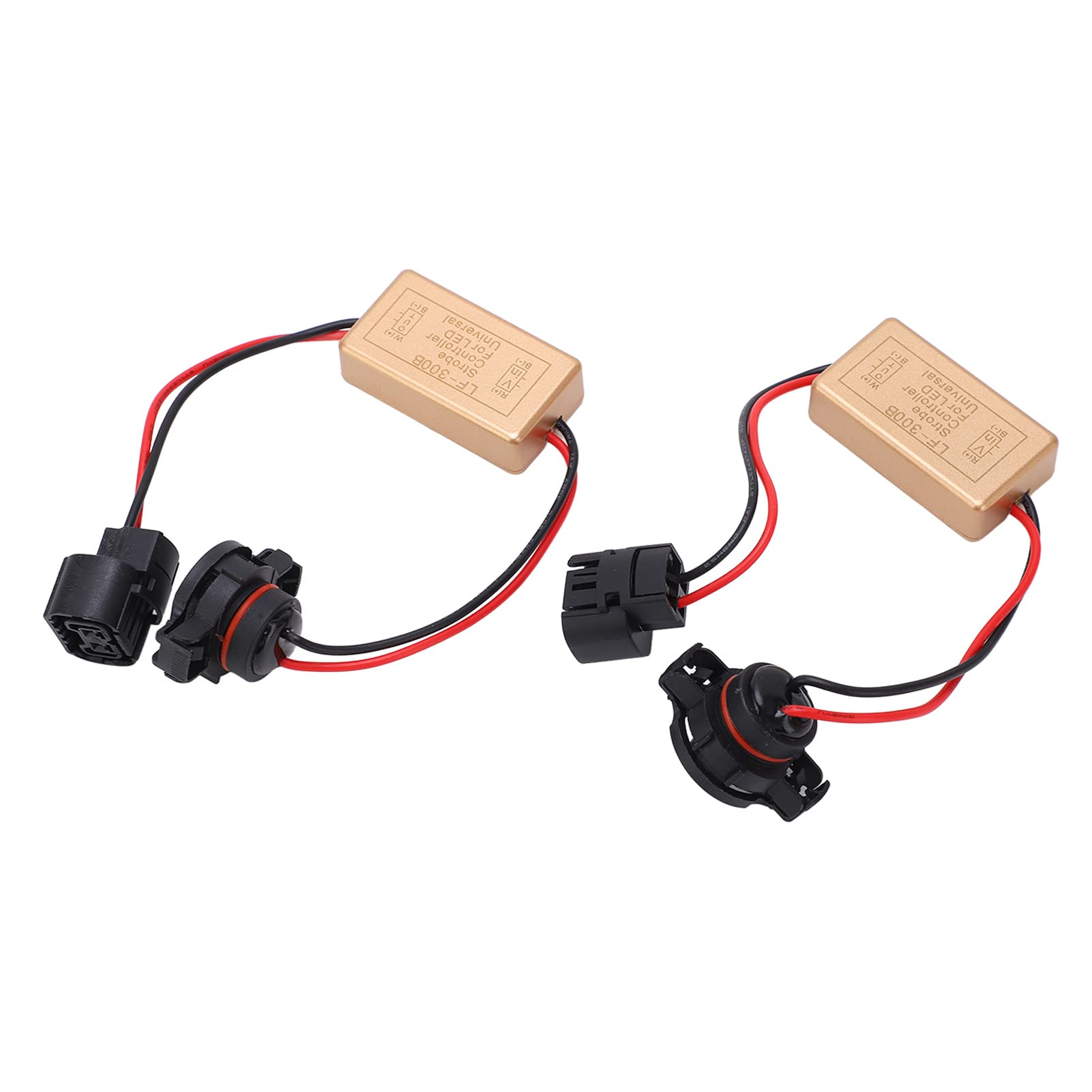 2Pcs LED Strobe Controller Flasher Module ABS 9-30V for Motorcycles - High Visibility Safety Lighting for Night Riding & Emergency Vehicles