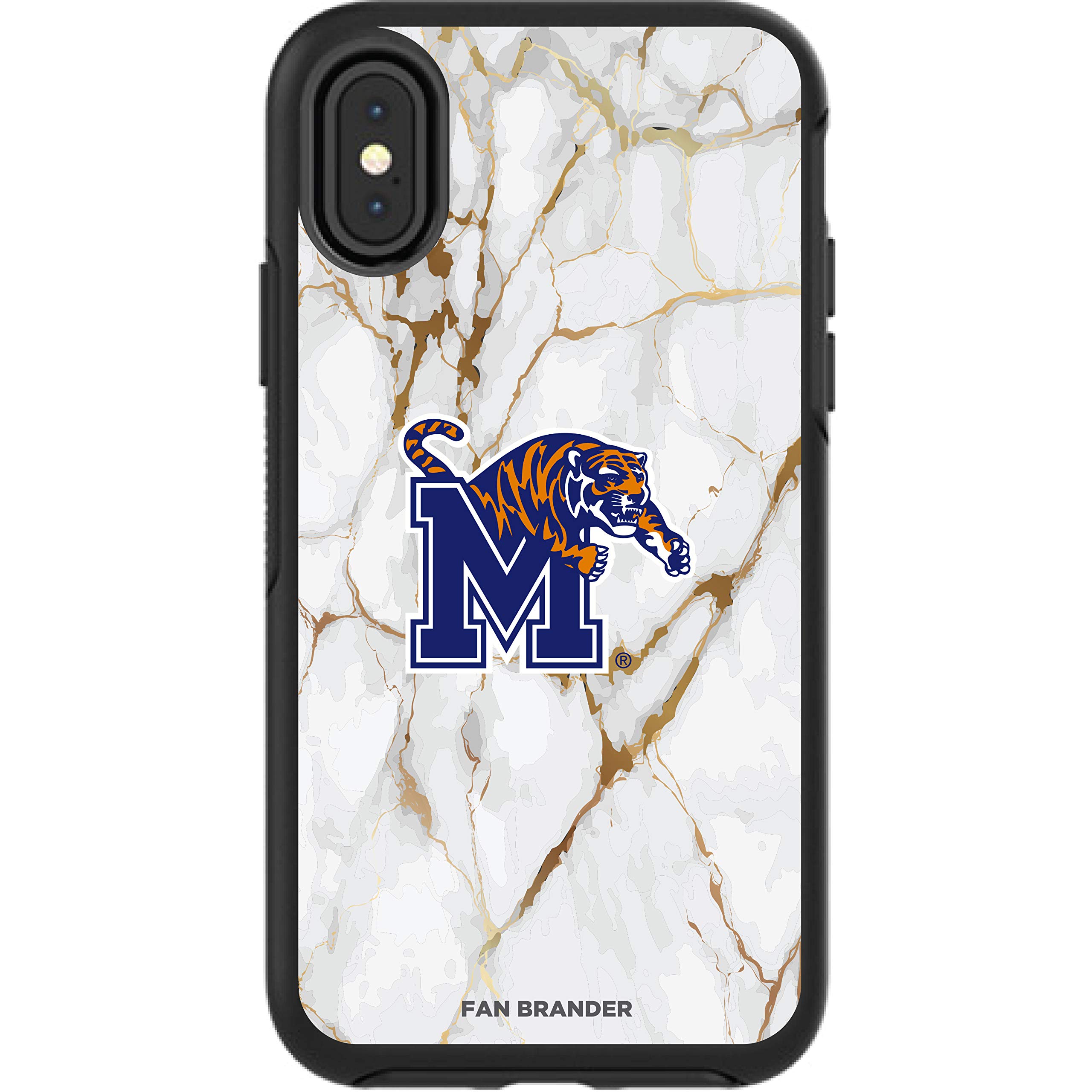 NCAA OtterBox Symmetry Phone Case Compatible with Apple iPhone - White Marble Design | Durable Protection & Stylish Cover for Everyday Use