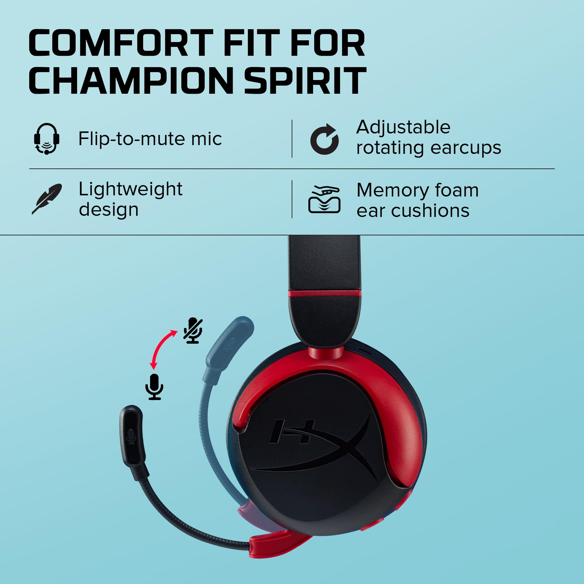 HyperX CloudX Stinger 2 Core Gaming Headset for Xbox - Lightweight Over-Ear Headphones with Noise-Canceling Mic, Swivel-to-Mute Function & 40mm Drivers - Black - Perfect for Xbox Gaming, Online Chat & Streaming