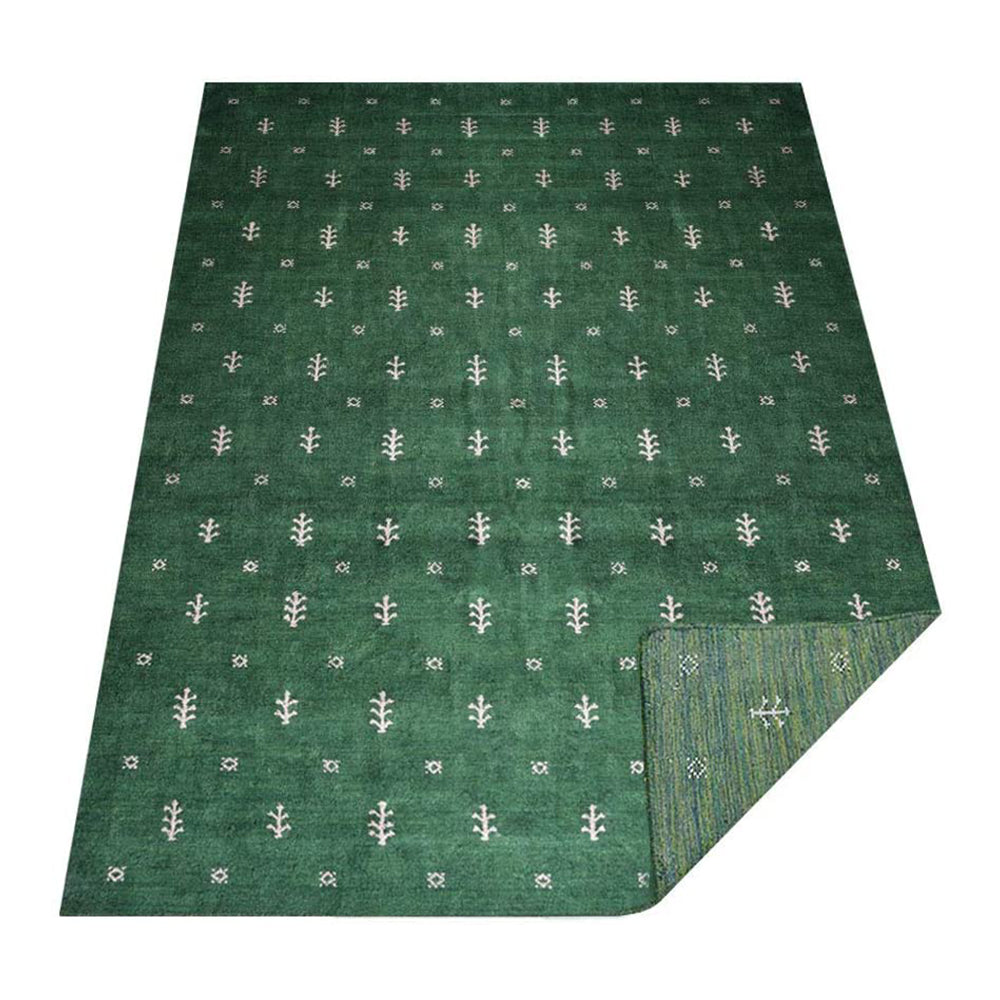 Handmade Ebony Wool Hand-Knotted Rug - Traditional Oriental Design for Living Room, Bedroom & Office Decor
