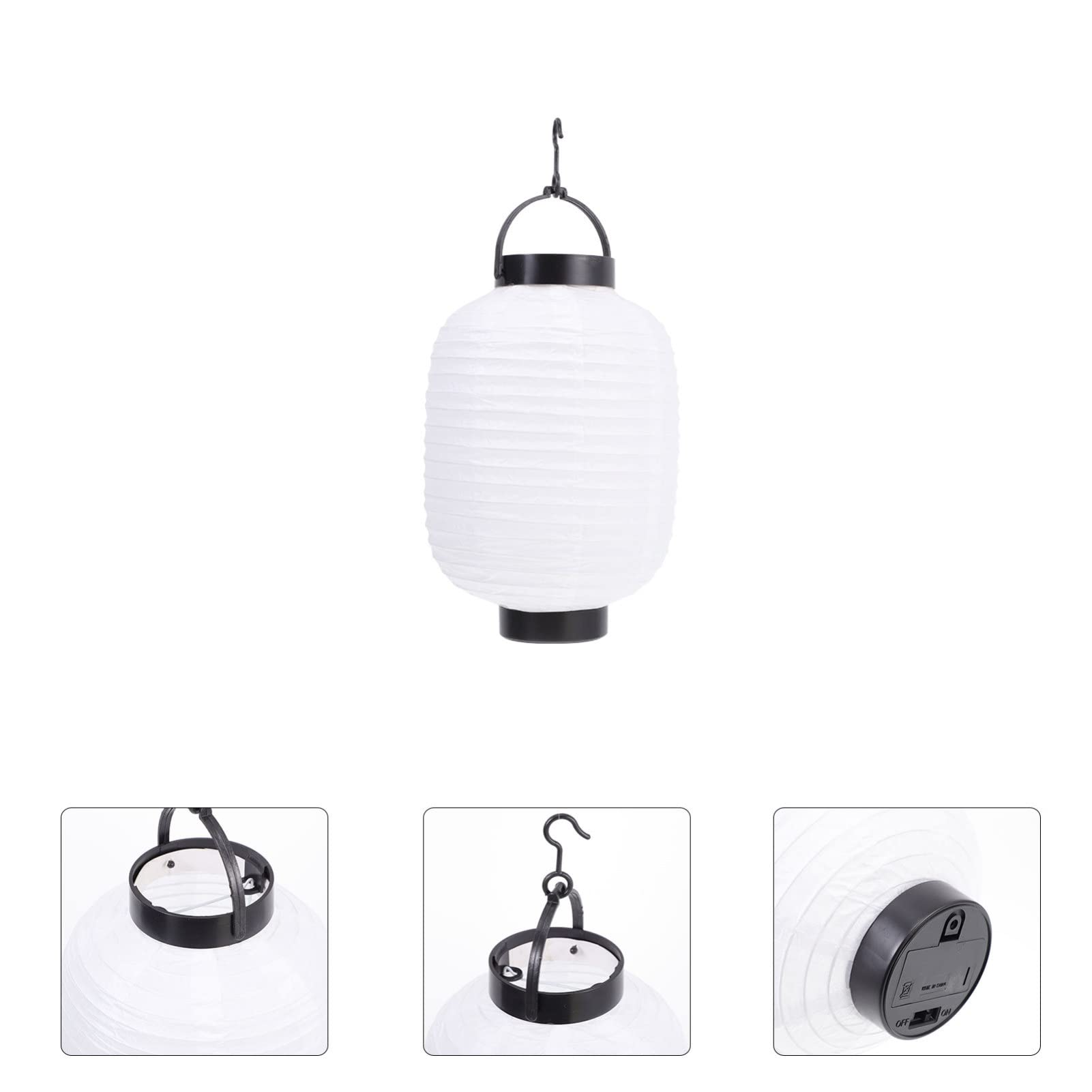 Japanese Paper Lantern with LED Light - Traditional Asian Folding Hanging Lantern for Home Decor, Sushi Bar, Restaurant, Garden Party & Wedding Decoration