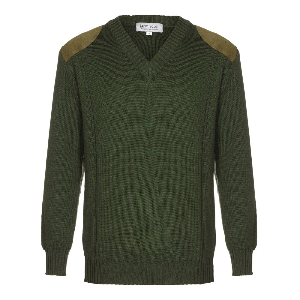 Lona Scott Men's 100% Wool Hunting & Country Sweater - Warm & Durable for Outdoor Adventures, Camping & Casual Wear
