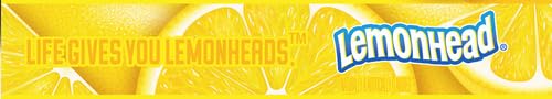 Lemonhead Hard Lemon Candy - 24 Pack of 0.8oz Boxes | Sour & Sweet Lemon Flavored Candies for Parties, Halloween Treats, Office Snacks & Movie Night