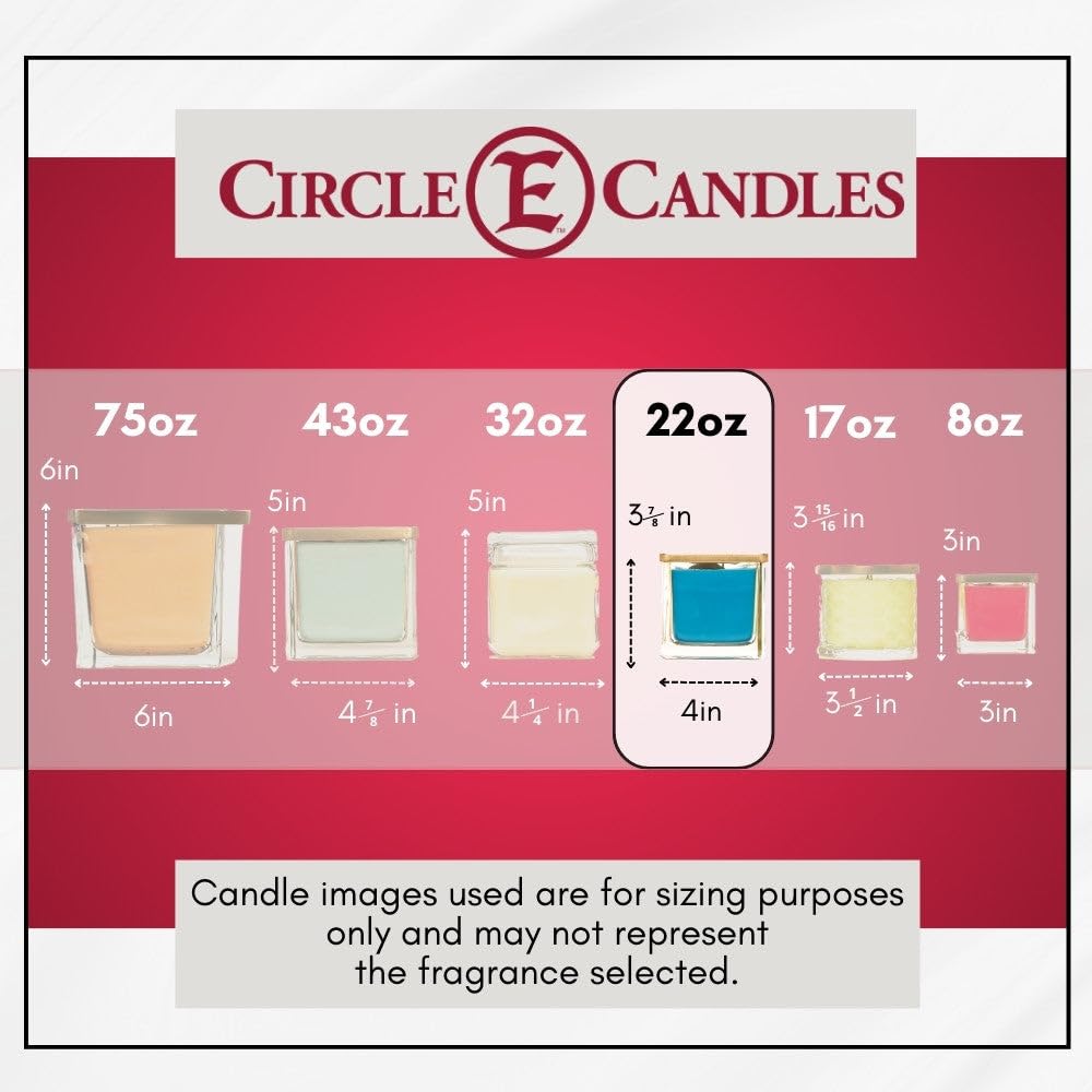 Circle E Candles - Eternity Scented Medium Jar Candle (22oz, 2-Wick) for Home Decor, Relaxation & Romantic Ambiance