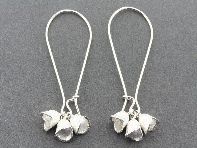 3 Pack Sterling Silver Bell Pod Hoop Earrings for Women - Trendy Boho Chic Jewelry for Everyday Wear & Special Occasions