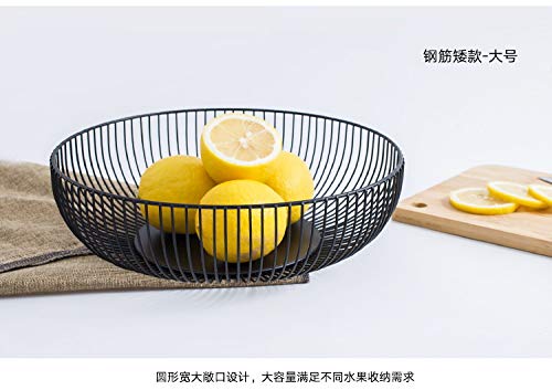 LANDTOM Creative Wire Fruit Bowls - Modern Fruit Basket & Snack Storage Holder for Kitchen, Dining Table, or Countertop (24 x 15 Inches, Chrome) - Perfect for Fresh Fruits, Snacks, Party Serving & Home Decor