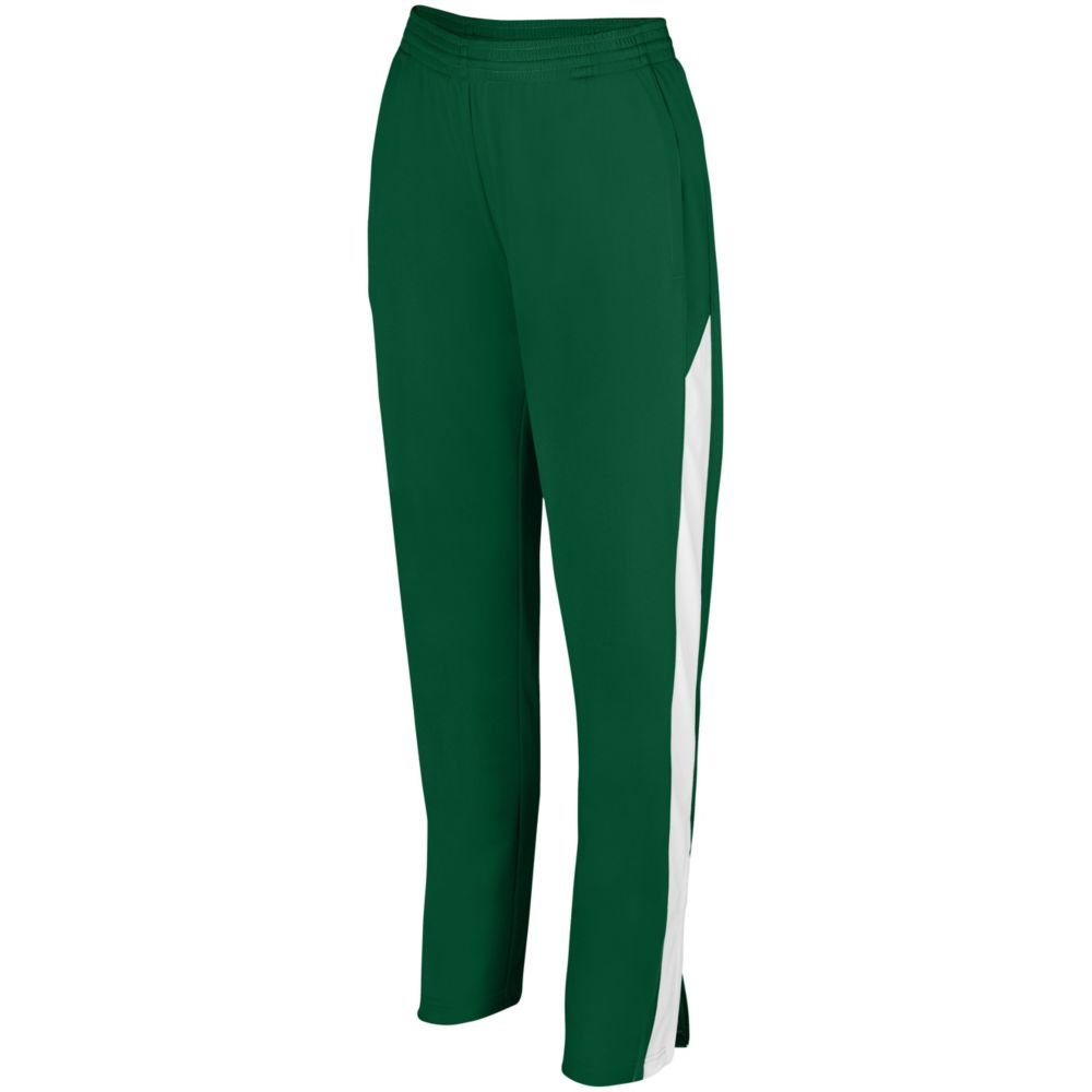 Augusta Sports Ladies Medalist Pant 2.0 - Women's Golf Pants in Dark Green/White, Medium Size | Perfect for Golf Tournaments & Practice