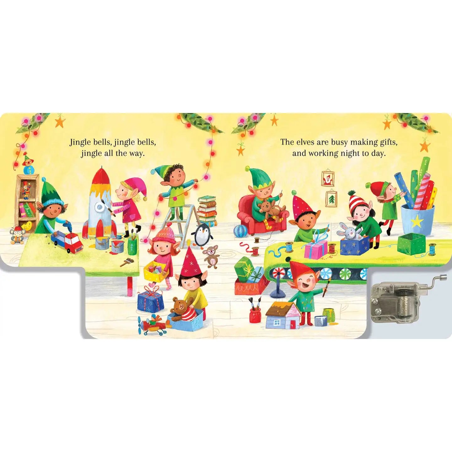 Jingle Bells Musical Book for Kids - Interactive Christmas Sound Book with Holiday Songs - Perfect for Toddler Gifts, Christmas Stocking Stuffers & Holiday Storytime