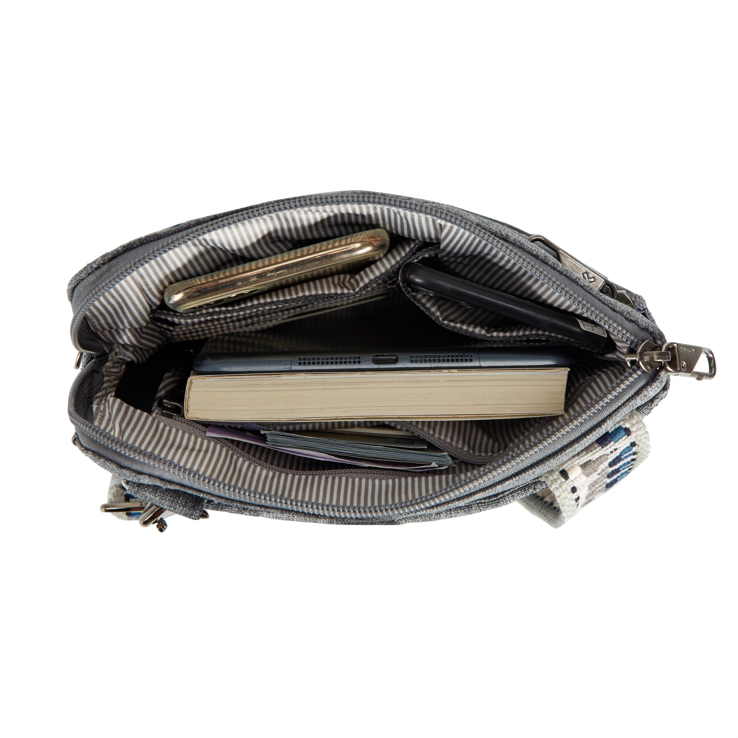 Travelon Anti-Theft Boho Slim Crossbody Bag for Women - Stylish & Secure Purse for Travel, Commuting & Everyday Use