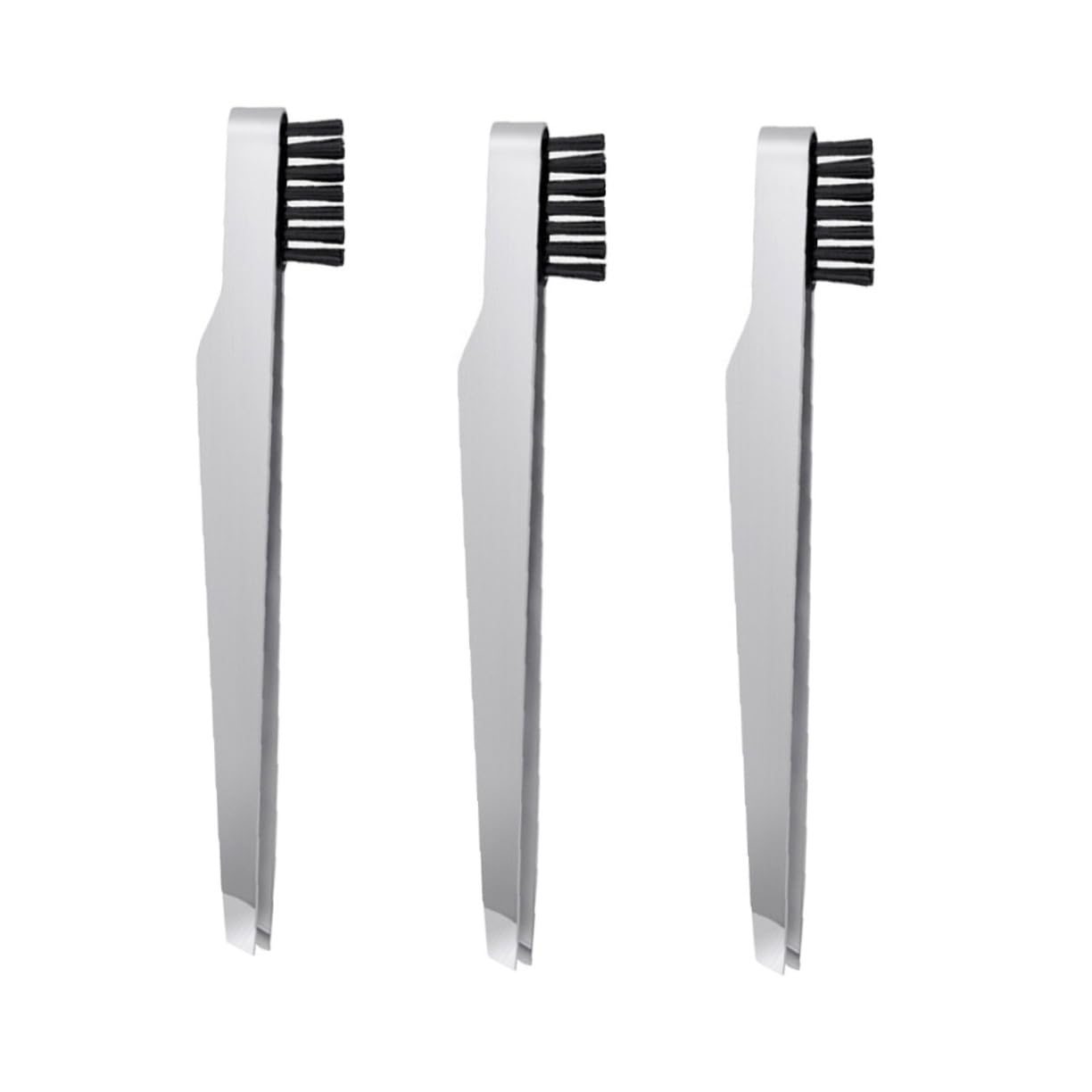 FRCOLOR 3-Piece Eyebrow Tweezers Set - Stainless Steel Slant Tip & Pointed Tweezers for Precise Hair Removal, Makeup Application, and Grooming | Perfect for Eyebrow Shaping, Facial Hair Removal, and Salon Use