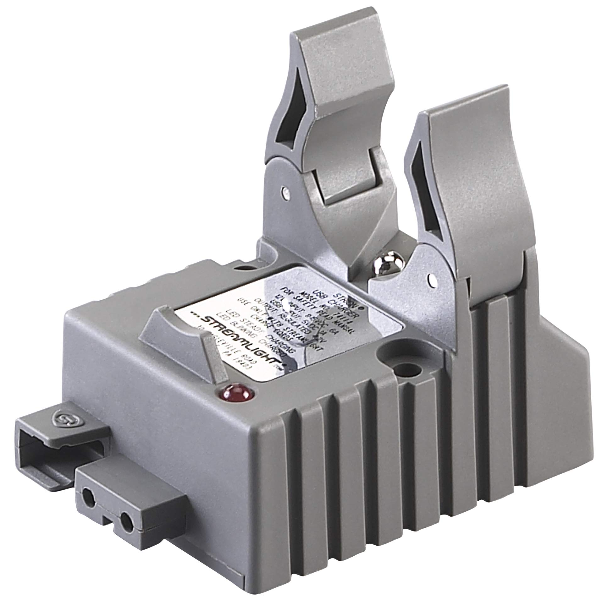 Streamlight 74102 Strion Rechargeable Flashlight Charger & Holder - Gray | Durable Battery Charging Station for Police, Firefighters & Emergency Use