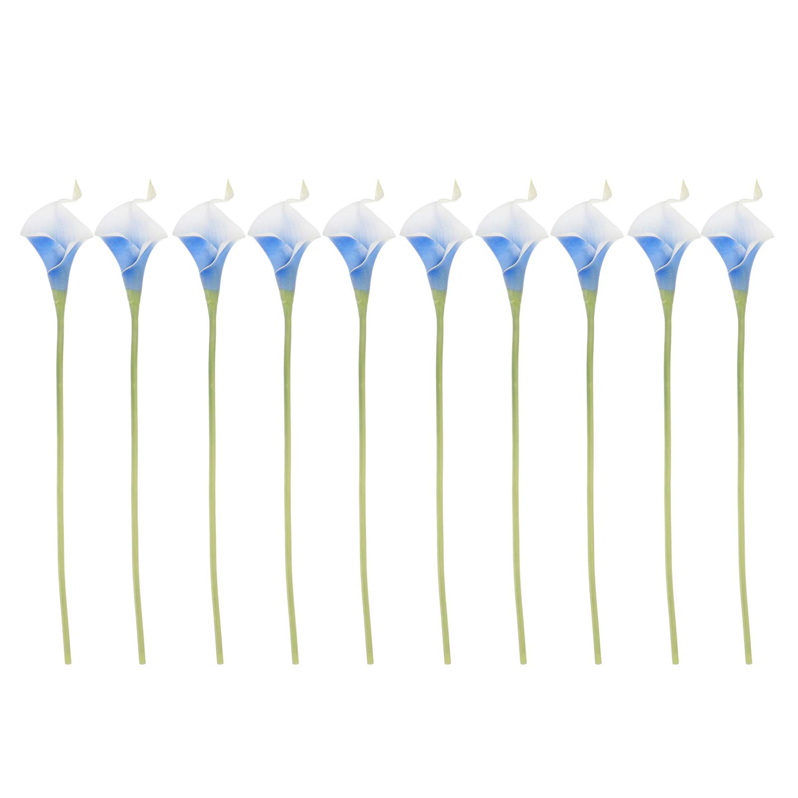 BESPORTBLE Blue Lotus Silk Artificial Flowers - 10Pcs Realistic Fake Flowers for Wedding Bouquet, Home Decor, Dining Table Centerpiece | Perfect for Bridal Shower, Party Decorations & DIY Floral Arrangements