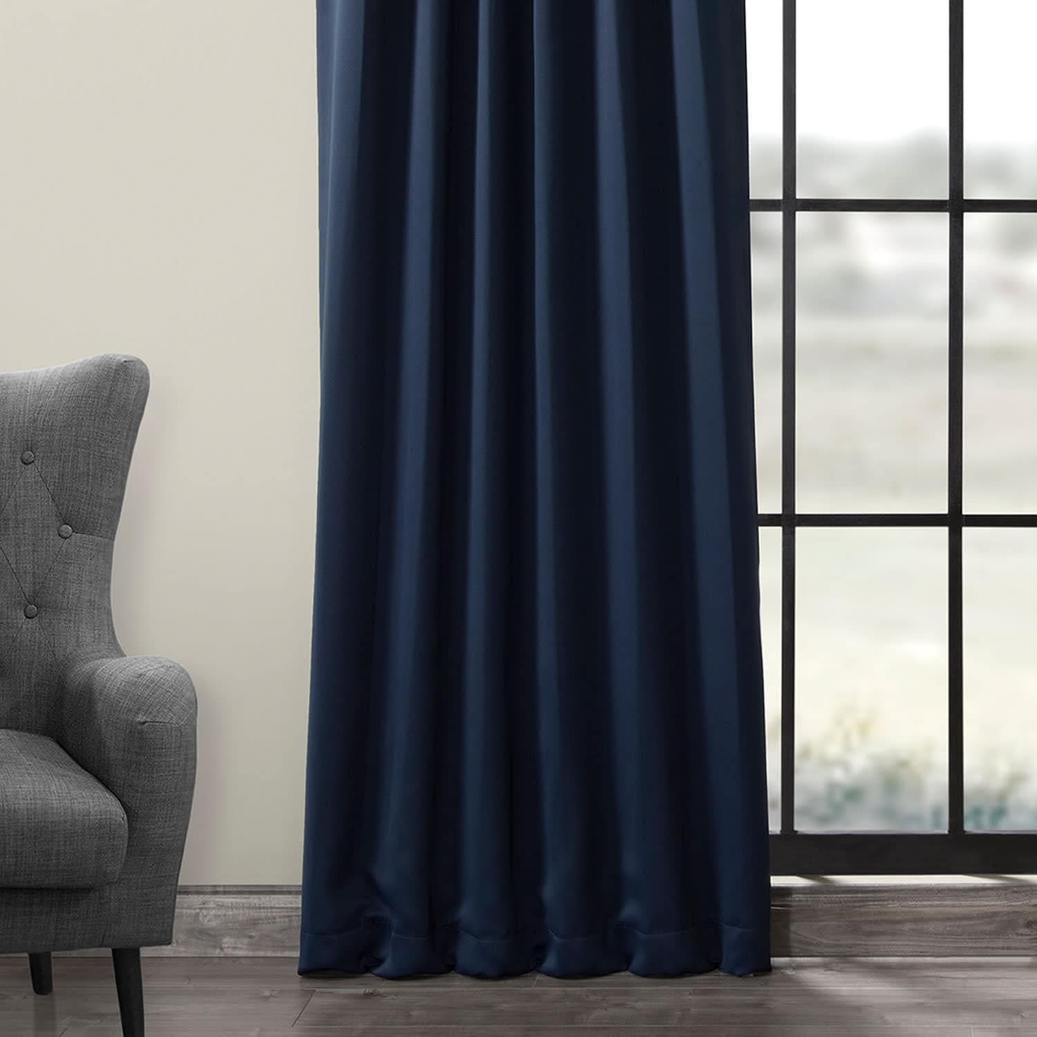 Navy Blue Blackout Curtains for Bedroom - Light Blocking Thermal Insulated Drapes for Better Sleep & Energy Efficiency