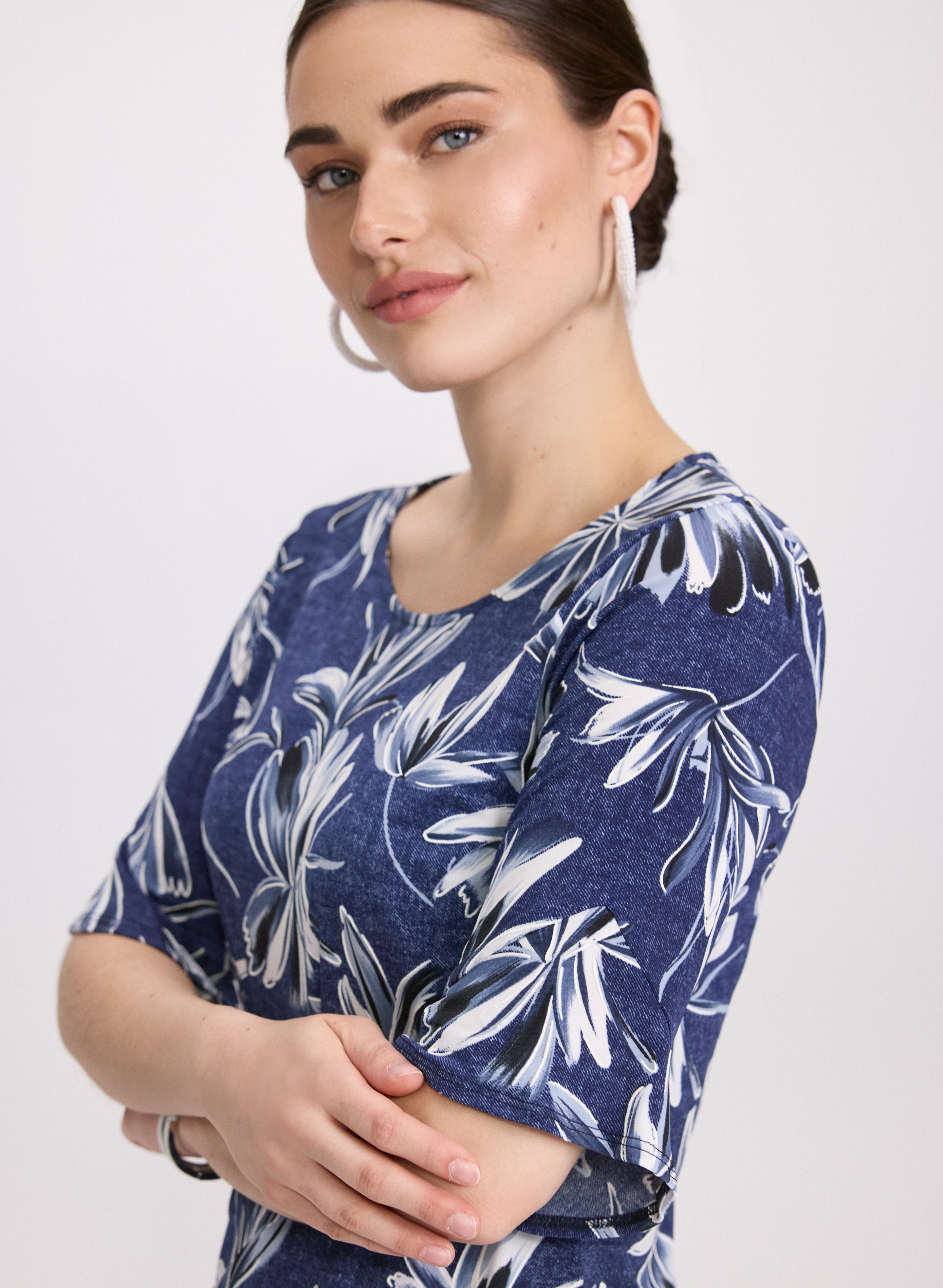 Floral Print Women's Blouse - Elegant Flowy Tops for Spring & Summer | Casual & Office Wear