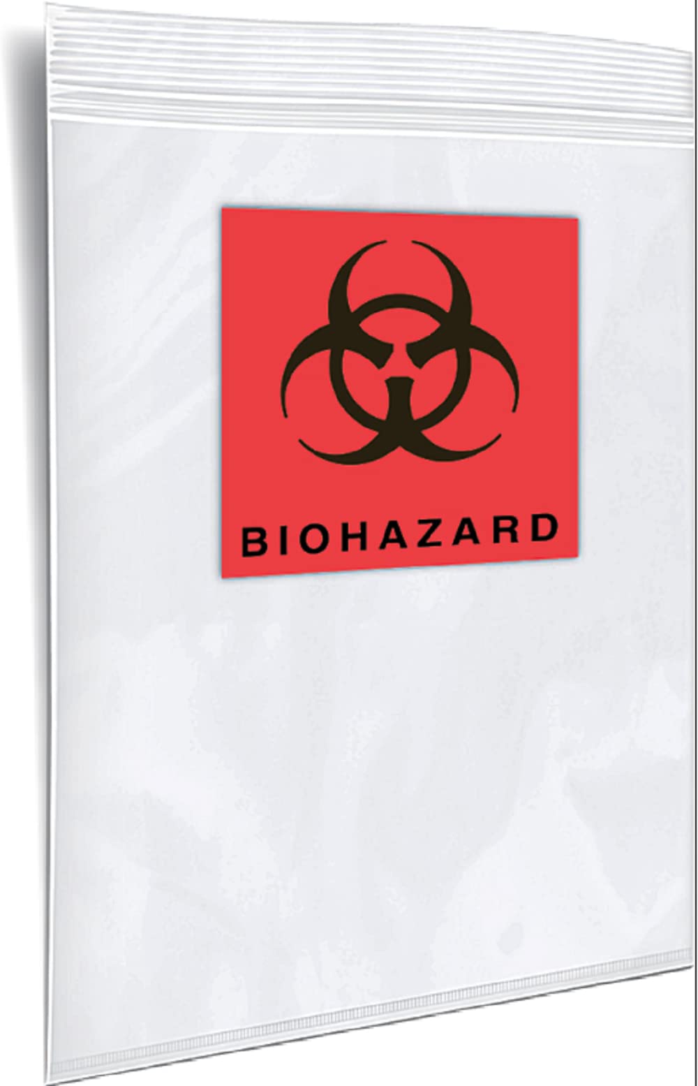 PUREVACY 6x9 Biohazard Bags - Pack of 1000, 2 Mil Clear Polyethylene Specimen Bags with Zipper & 3-Wall Tear Pouch - Ideal for Medical Specimen Transport, Lab Use & Hazardous Waste Disposal