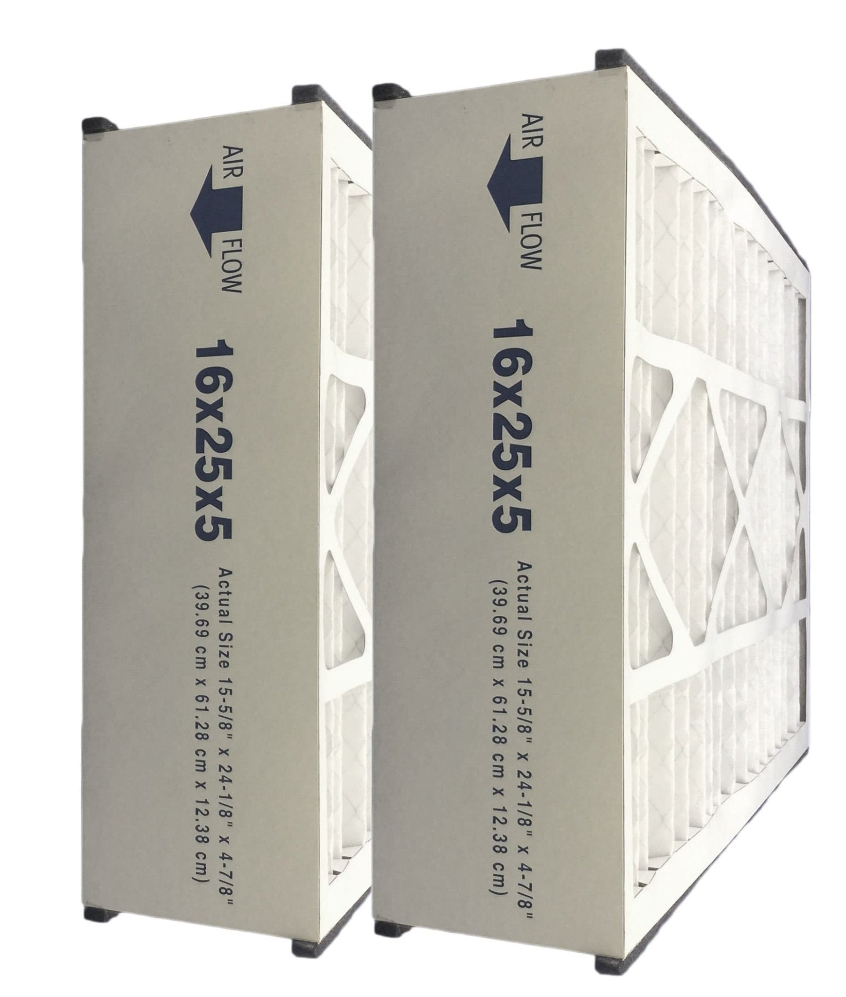 Atomic Compatible 16x25x5 MERV 11 Air Bear 255649-105 Replacement Whole House Air Filter 2 Pack - Improves Indoor Air Quality for Allergies & Dust Control