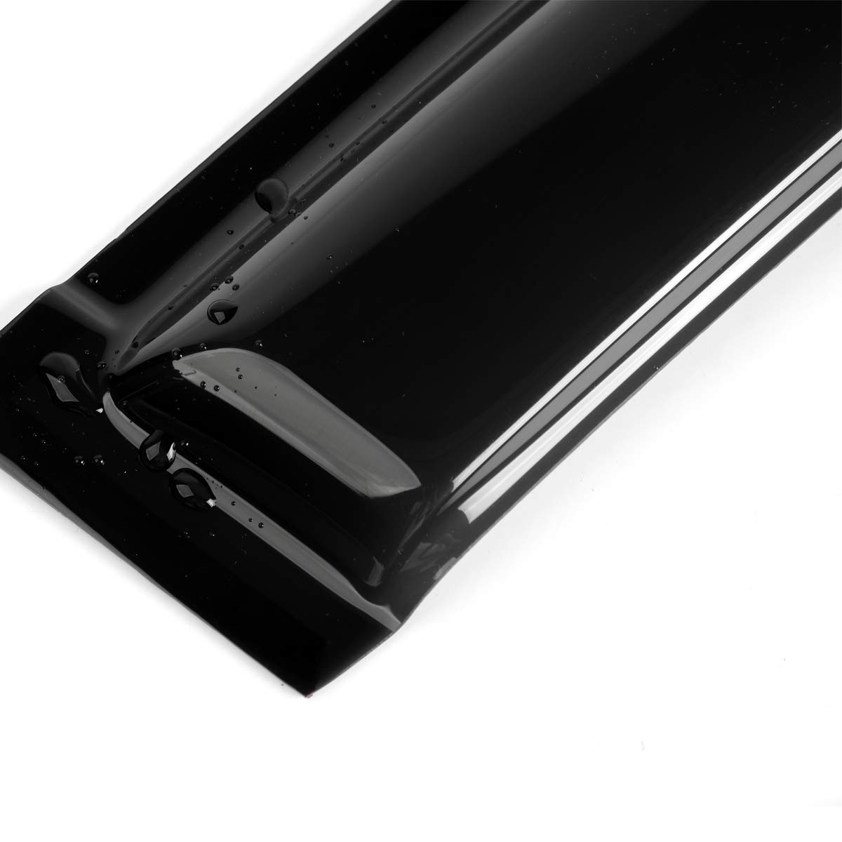 4pcs Durable Dark Smoke Window Rain Guards - Shatterproof Outside Mount Wind Deflectors for 2007-2016 GMC Acadia & 2007-2010 Saturn Outlook (Part# 94632) | Weather Protection & Enhanced Style for Your SUV