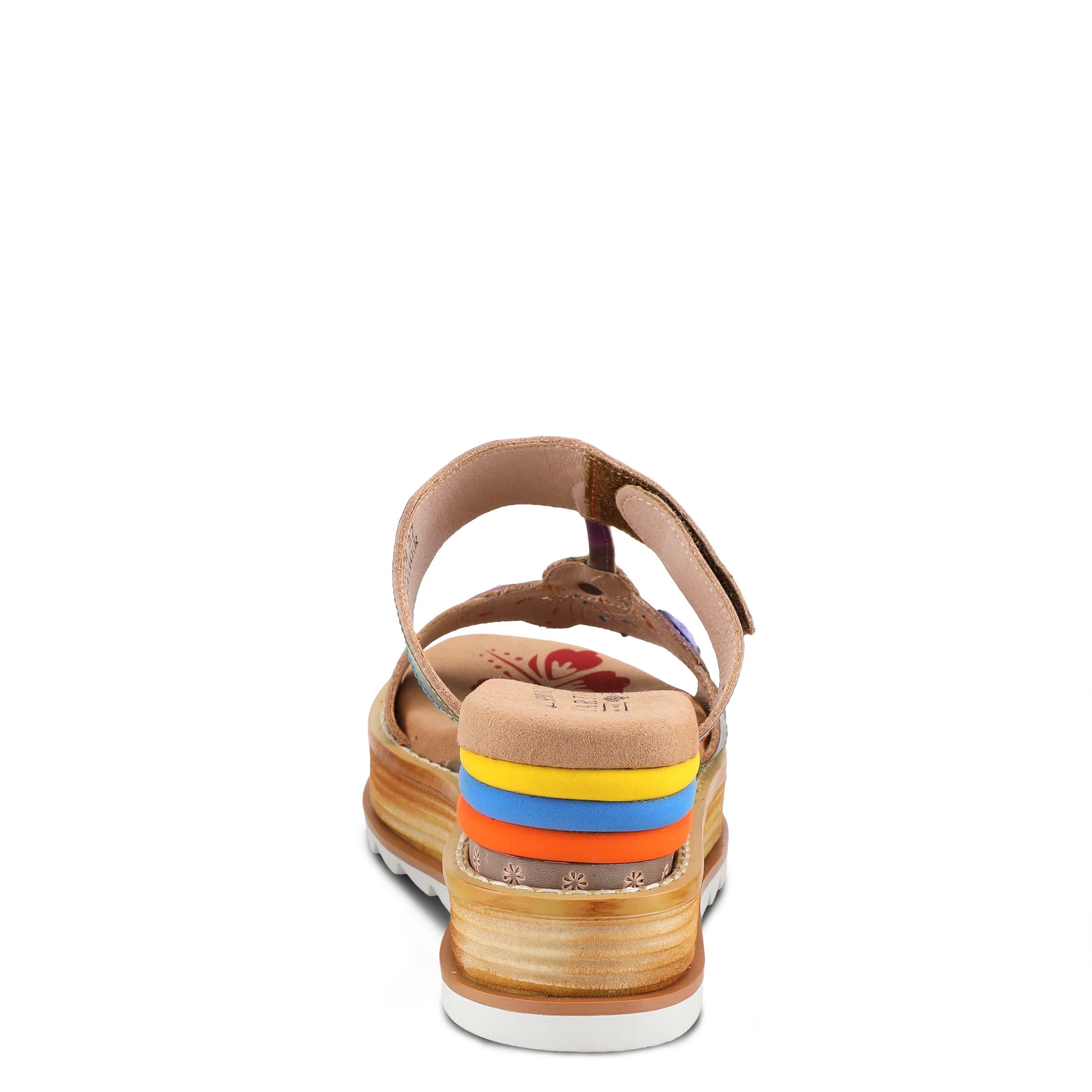 L'ARTISTE Women's Peacock Slide Sandals - Comfortable Summer Beach Flip Flops for Casual Wear, Poolside Lounging & Vacation Outfits
