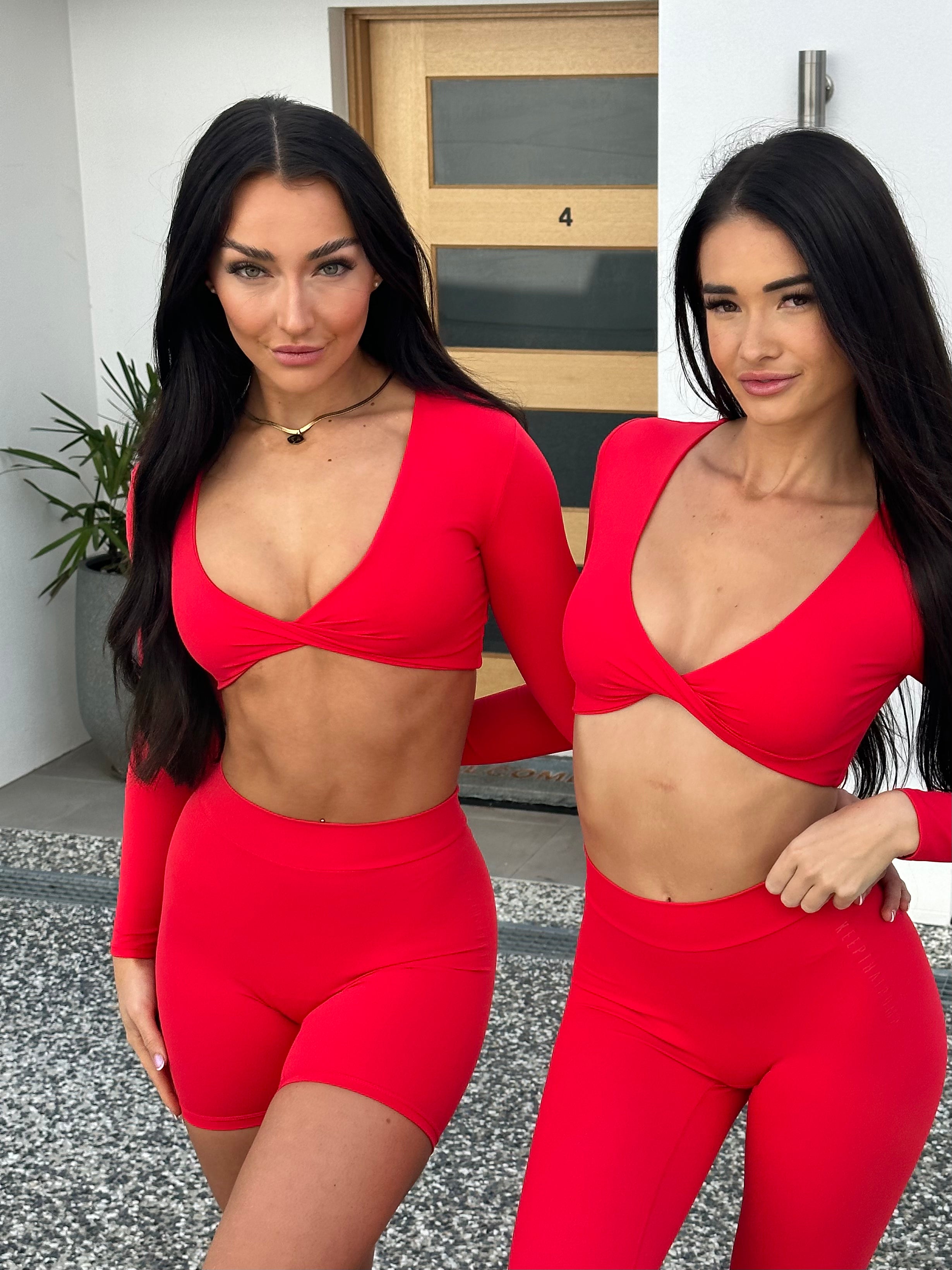 SCULPT V-Back Workout Shorts for Women - High Waist Yoga Running Gym Fitness Shorts - Breathable & Stretchy Activewear (Red) - Perfect for Yoga, Running, and Gym Training