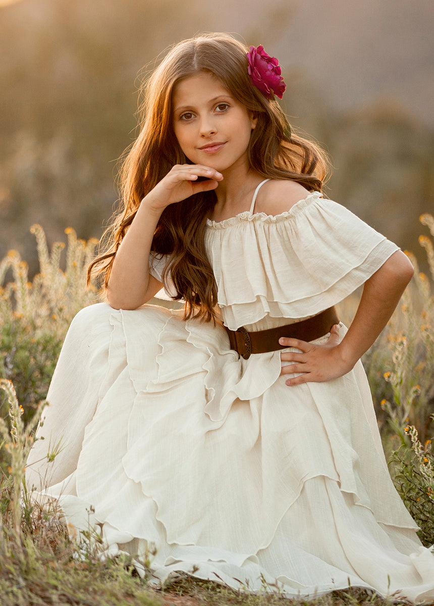 Litta Cream Dress for Women - Elegant Casual & Party Wear - Perfect for Weddings, Dates, and Special Occasions