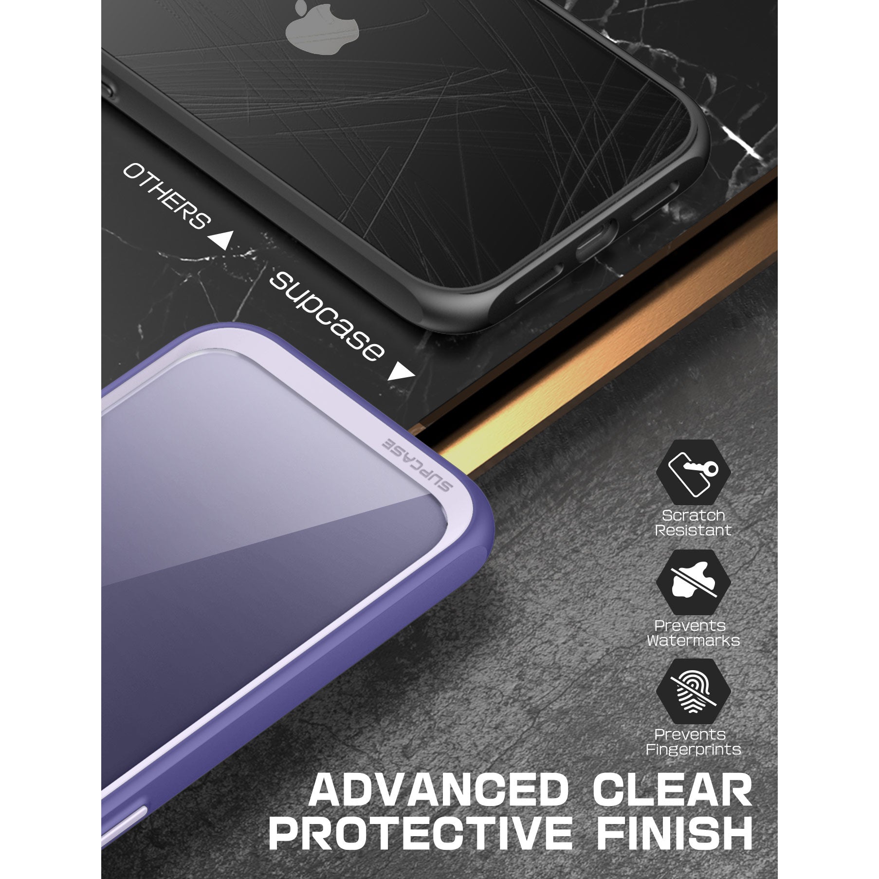 iPhone 14 Plus Case 6.7 Inch - Slim Clear Protective Cover with Shock Absorption | Unicorn Beetle Style in Deep Purple | Perfect for Daily Use, Travel & Outdoor Activities