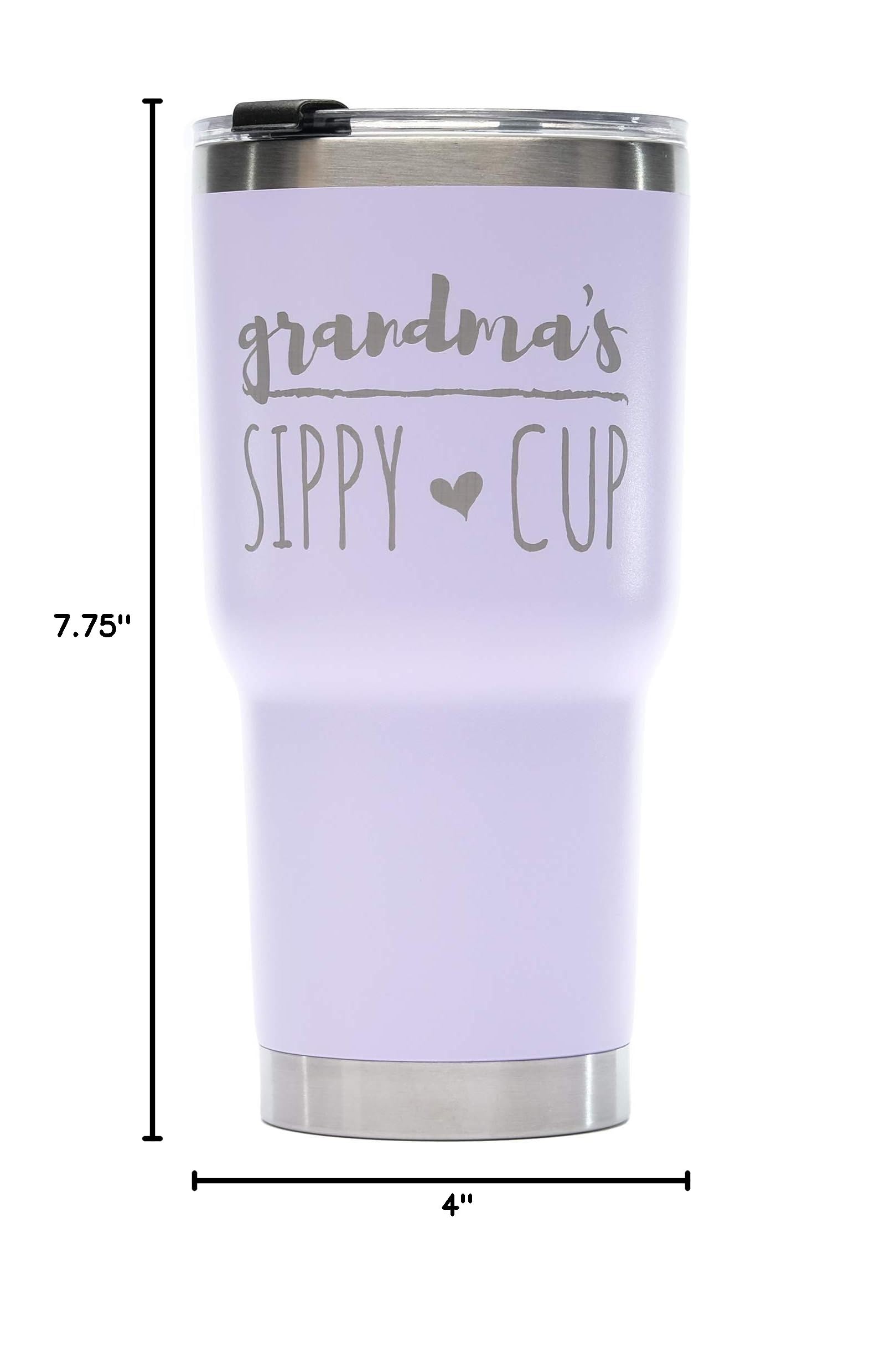 30 oz Stainless Steel Tumbler with Lid - Double Wall Vacuum Insulated Lavender Sippy Cup for Kids & Adults - Perfect for School, Office, Travel & Outdoor Activities