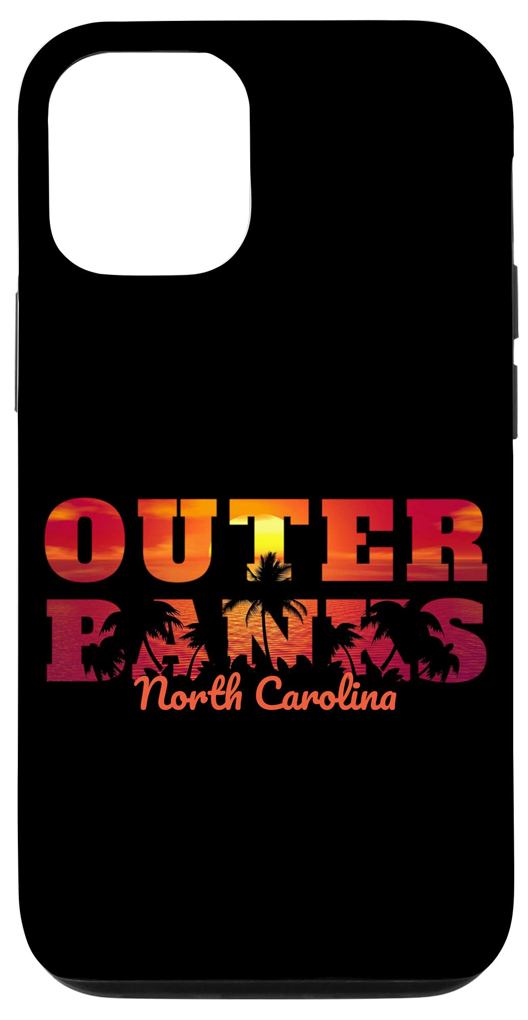 iPhone 12/12 Pro Case - OBX North Carolina Beach Souvenir with Outer Banks Sunset Design | Perfect for Vacation Memories & Coastal Lifestyle