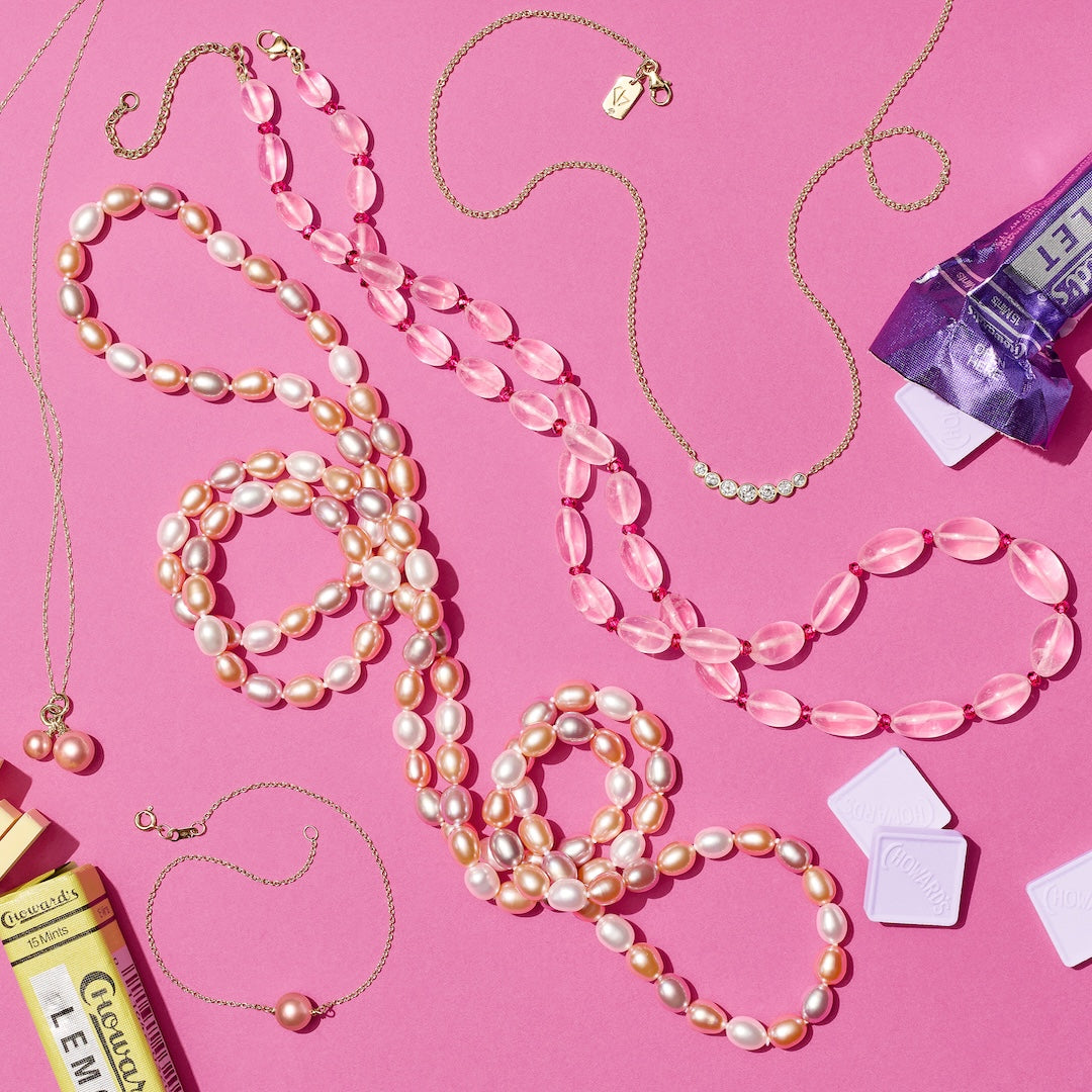 Elegant Pink Pearl Double Pendant Necklace for Women - Perfect for Valentine's Day Gifts, Anniversary Presents & Special Occasions