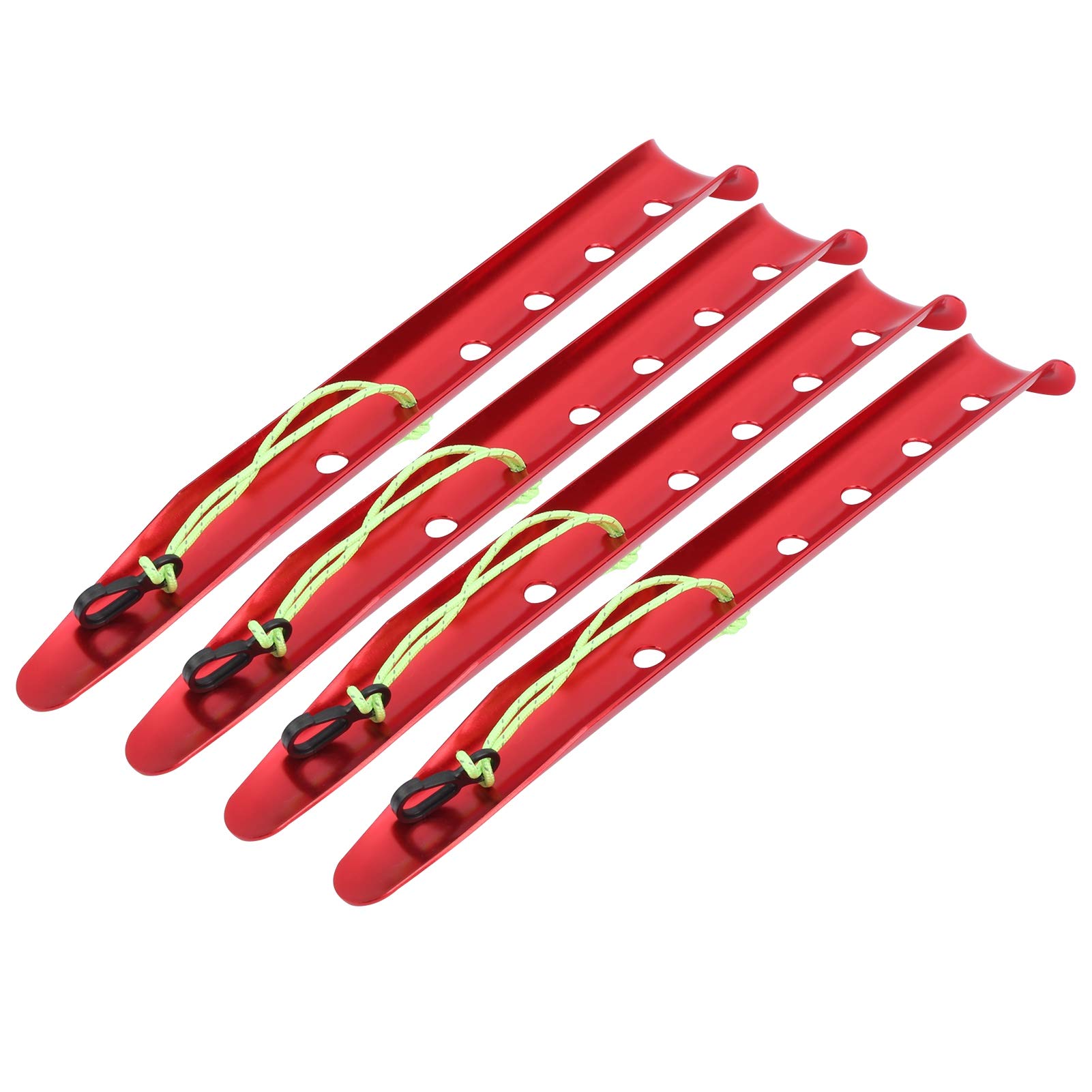 Lightweight Aluminum Alloy Tent Stakes - 4Pcs U-Shaped Tent Pegs for Camping, Canopy & Outdoor Awning | Durable Ground Anchors for Beach, Backpacking & RV Camping