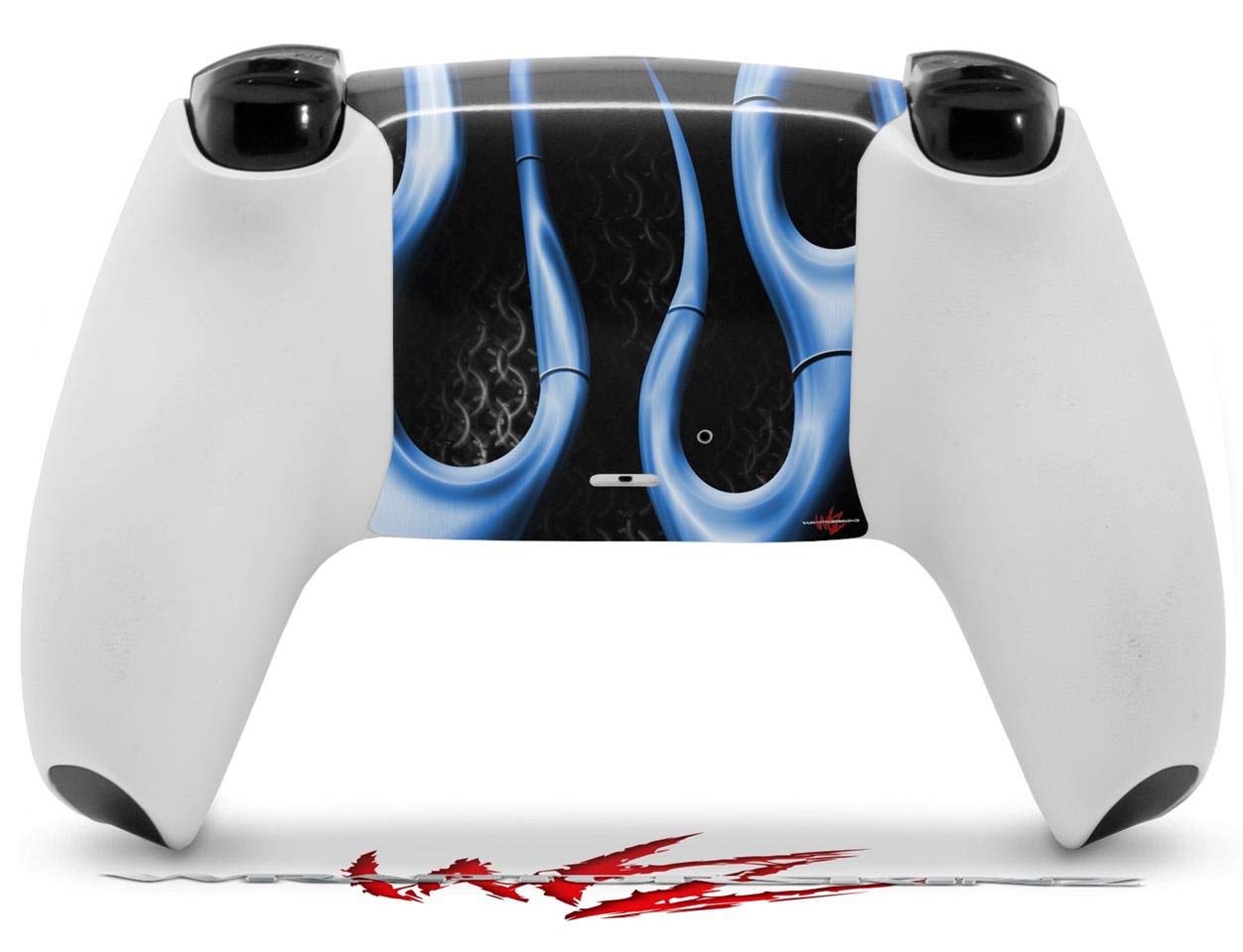 Sony PS5 DualSense Skin Wrap - Metal Flames Blue for Gaming