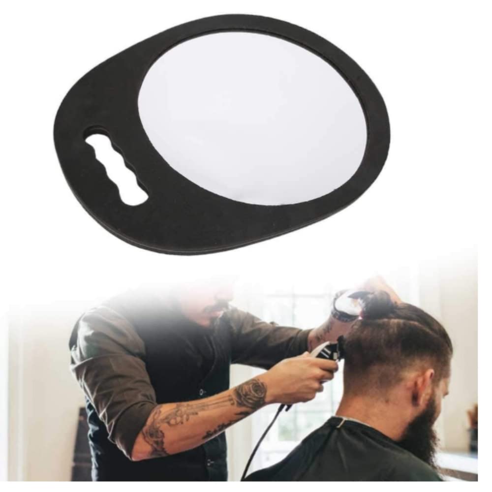 Lightweight Round Handheld Mirror with Foam Handle (13.74