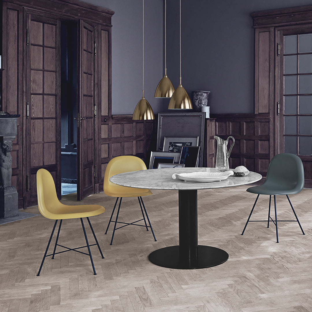 Gubi 2.0 Round Dining Table - Modern Scandinavian Design for Small Spaces | Perfect for Kitchen, Breakfast Nook & Apartment Dining Areas