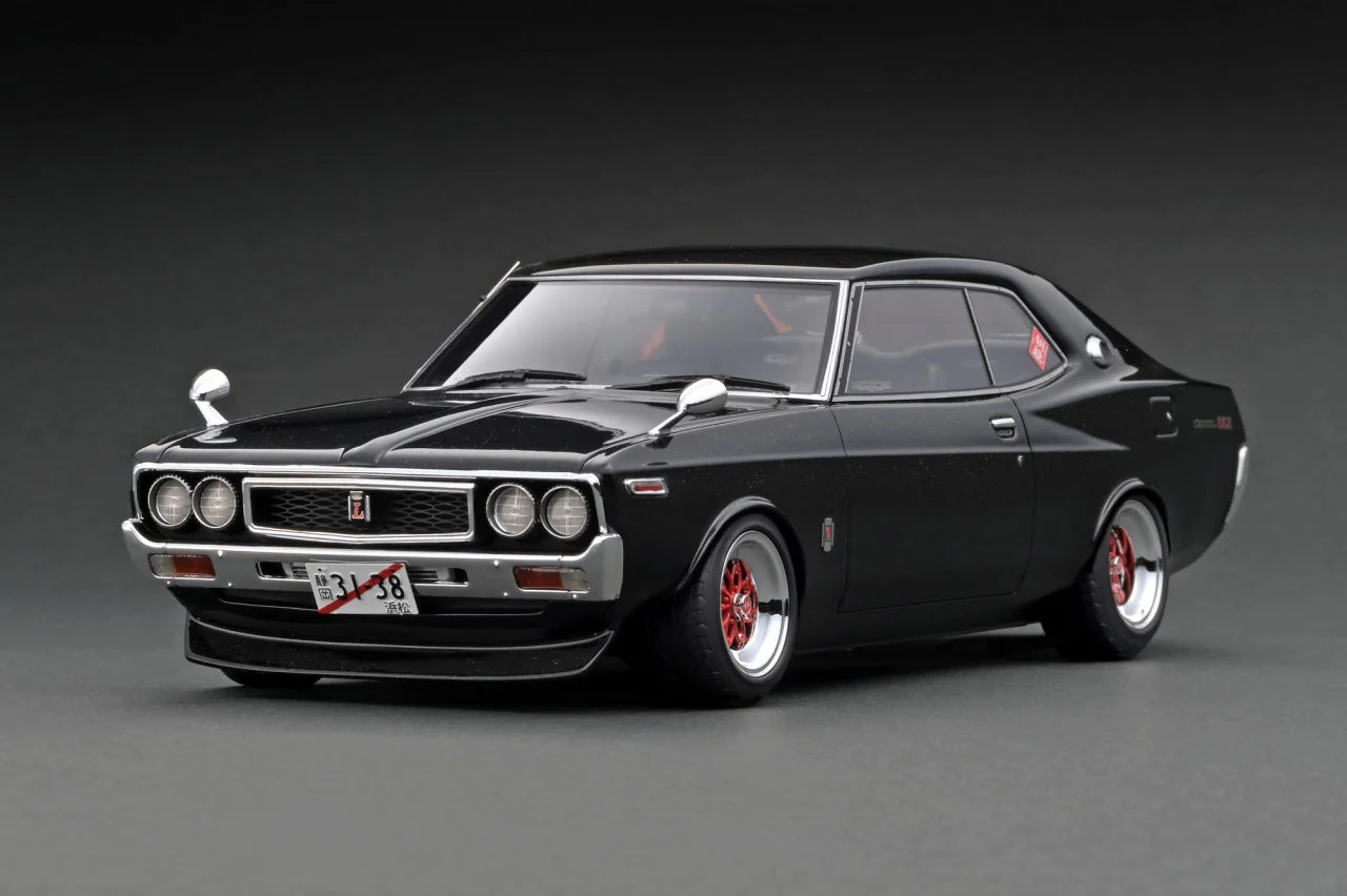 1:18 Scale Nissan Laurel 2000SGX (C130) Diecast Model Car - Metallic Black & Green - Collectible Vehicle for Display, Gifts, and Car Enthusiasts