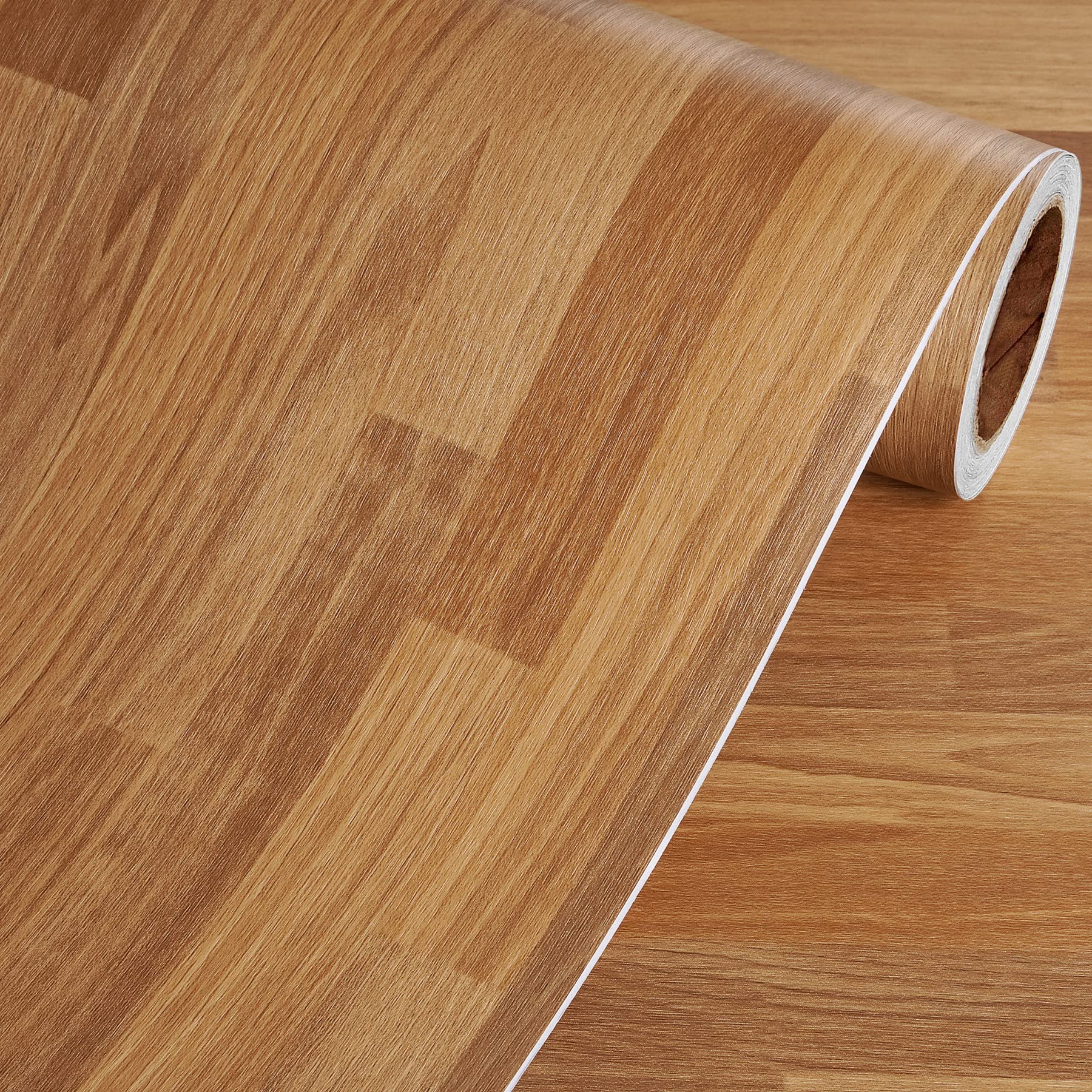 Livelynine Waterproof Peel and Stick Butcher Block Countertop Paper - Light Wood Vinyl Wrap for Kitchen Countertops, Islands, Desks (15.8