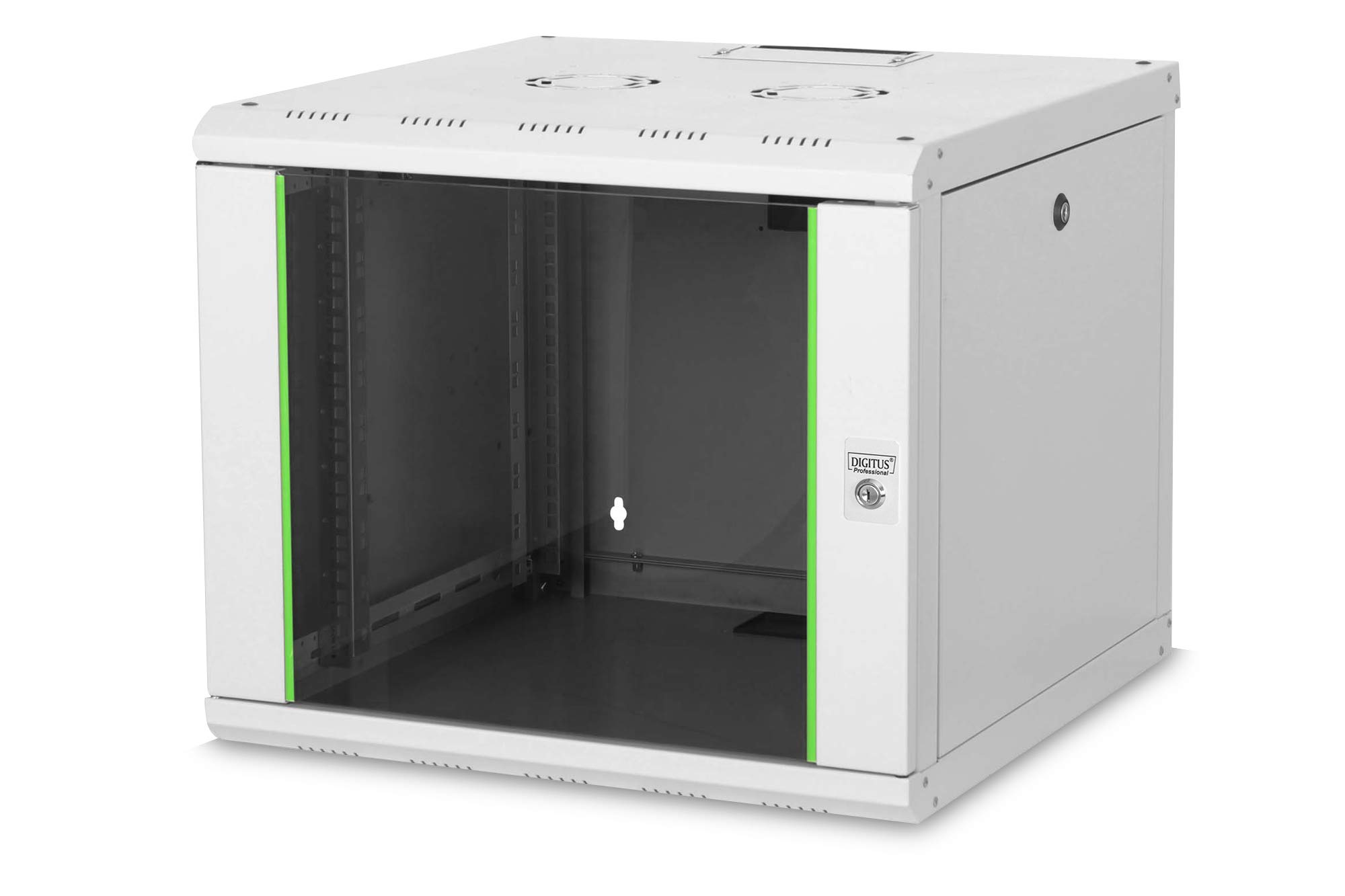DIGITUS 19-Inch 9U Wall Mount Network Server Rack Cabinet - 600mm Depth, 100kg Load Capacity - Grey - Ideal for Data Centers, IT Rooms & Home Offices