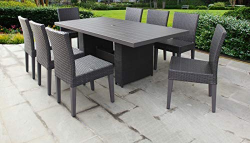 TK Classics Barbados Outdoor Patio Furniture Set - Espresso Brown Wicker Rattan Sofa & Lounge Chairs - Perfect for Poolside, Garden, Backyard or Balcony Relaxation