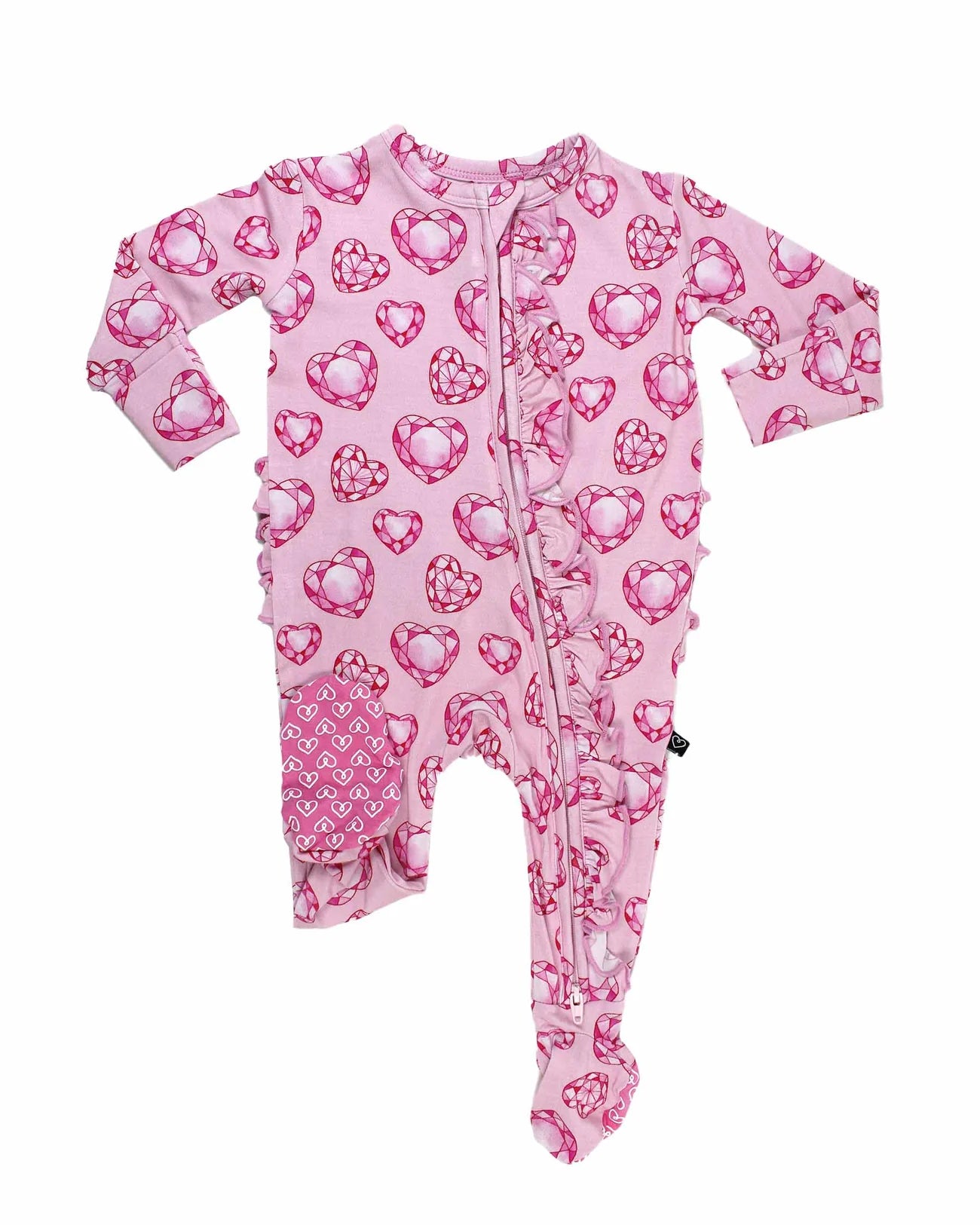 Lev Baby Jade Ruffled Zippered Footie Pajamas - Soft & Cozy Infant Sleepwear for Boys & Girls - Perfect for Nursery, Bedtime & Playtime