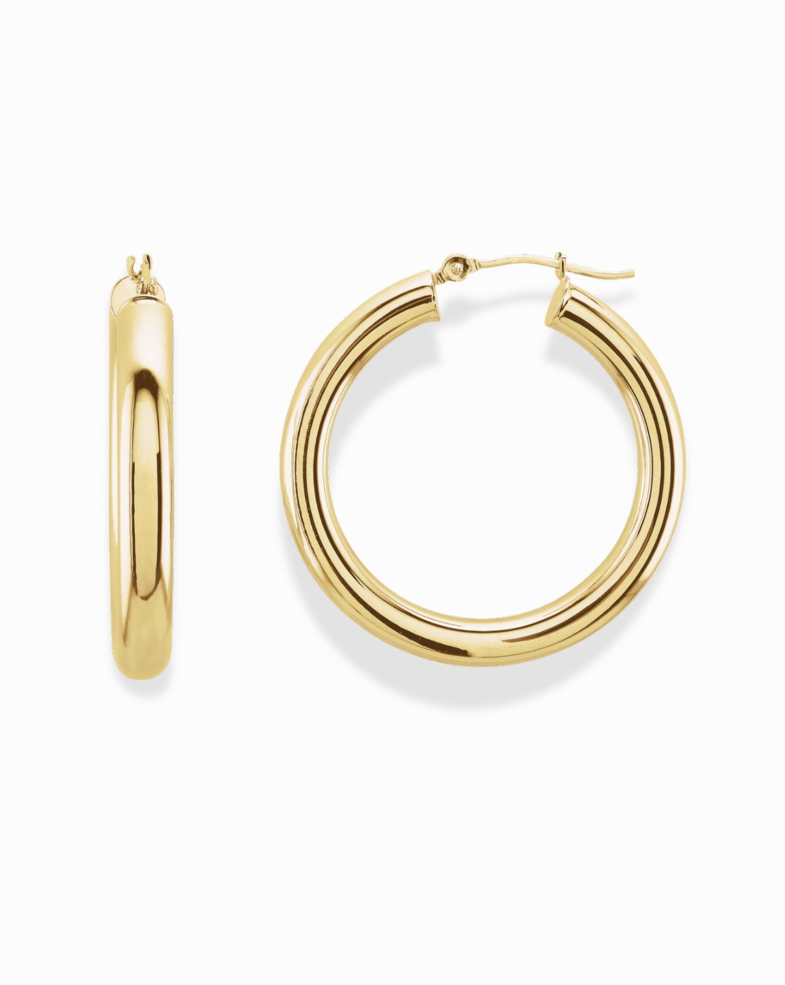 14K Gold Edith Hoop Earrings for Women - Elegant & Hypoallergenic Jewelry Gift for Everyday Wear & Special Occasions