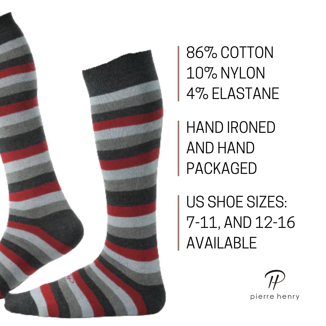Premium Cotton Over the Calf Dress Socks for Men (9-Pack) | Stay-Up Long Socks for Business & Formal Wear | Comfortable Office & Wedding Socks